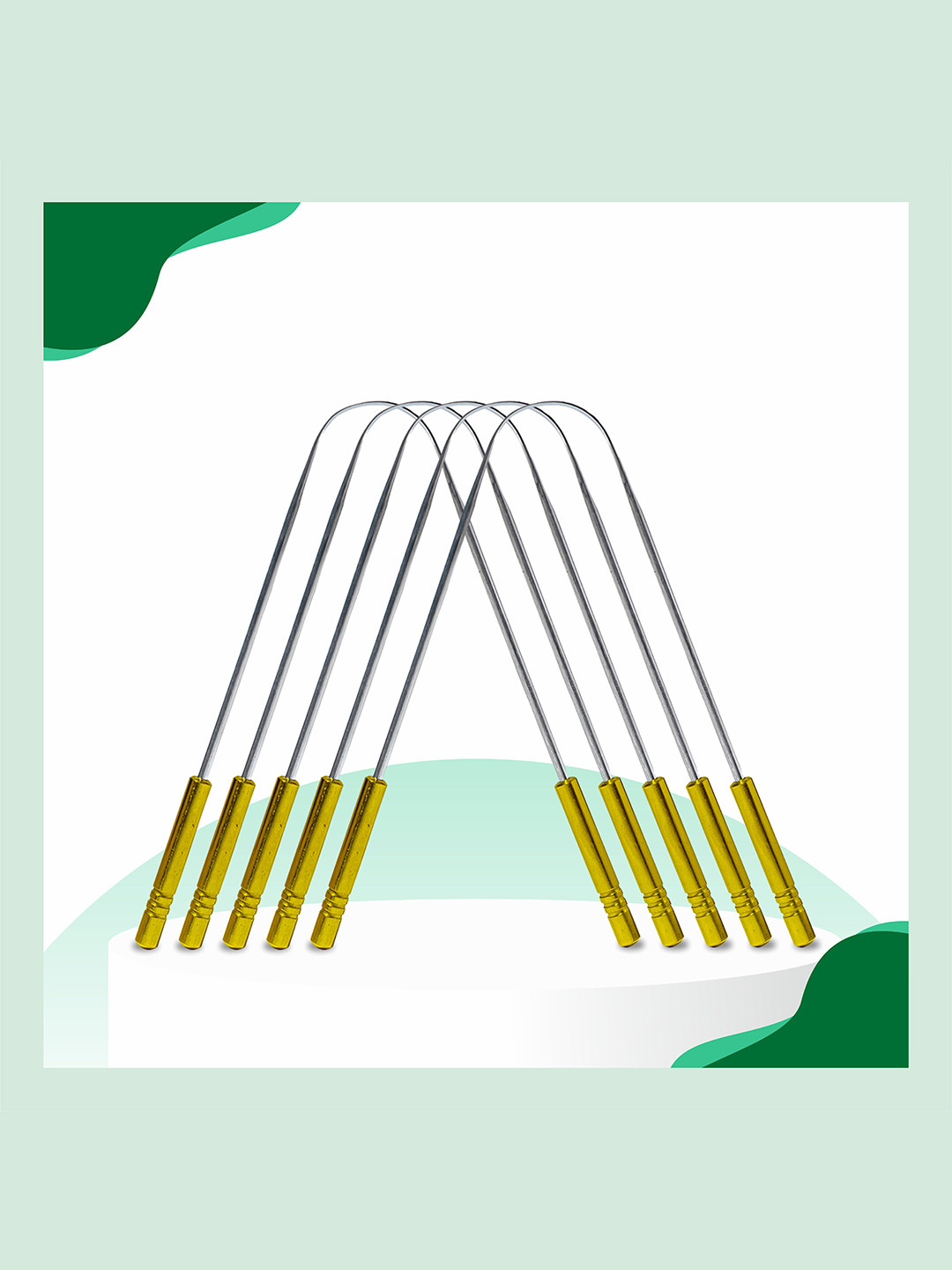 Nurpi Brass Tongue Cleaner for Oral Care & Bad Breath - 5 Pcs