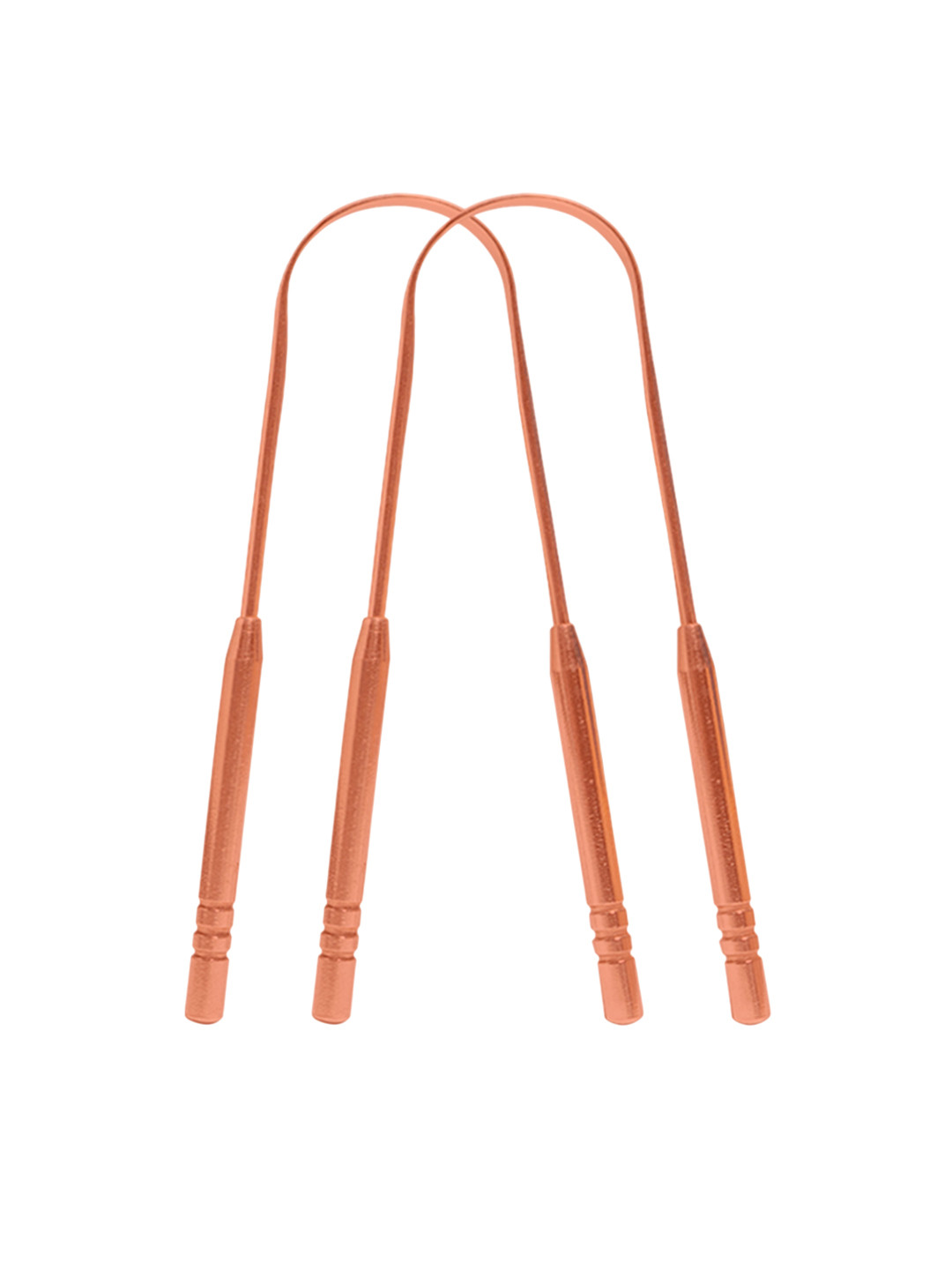 Nurpi Set Of 2 Copper Long Handle Tongue Cleaner