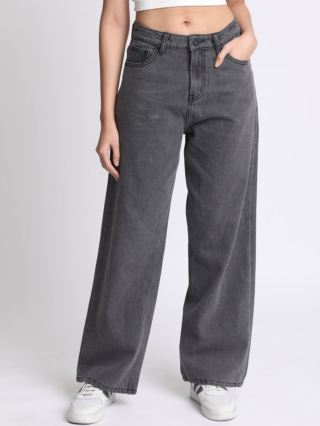 The Roadster Lifestyle Co. Women High-Rise Relaxed Fit Rigid Jeans