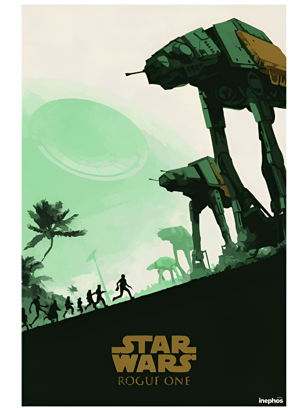 Inephos Green Printed Paper Creative Artwork Posters