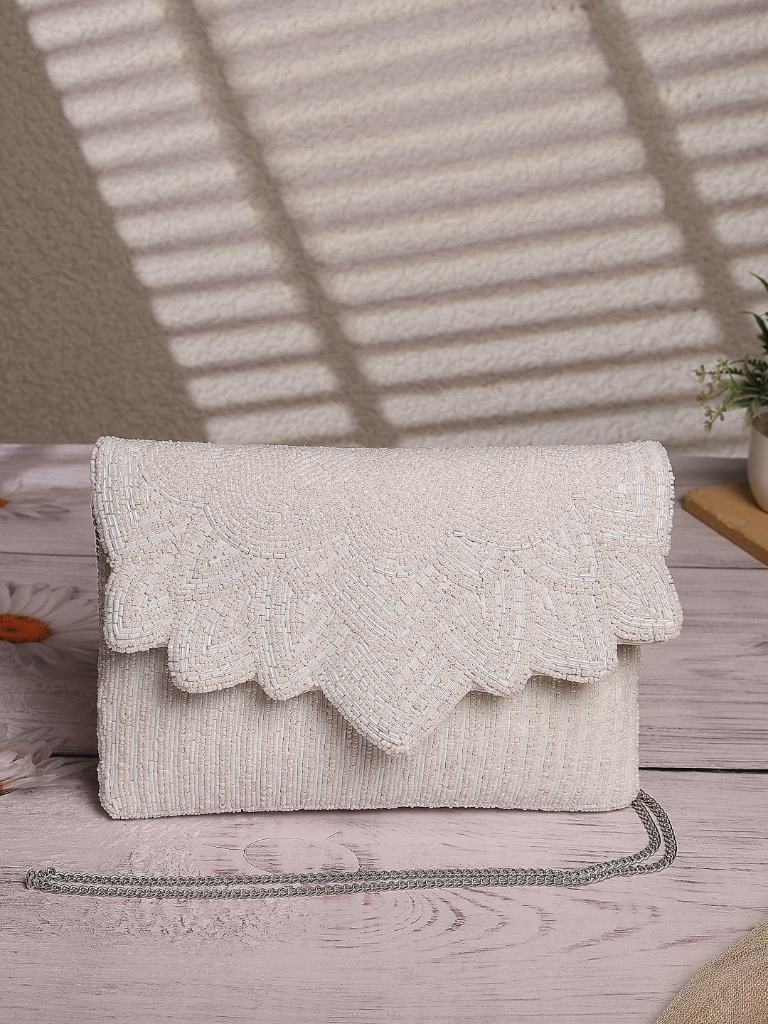 Anekaant Kooky Ethnic Motifs Embellished Cotton Structured Sling Bag