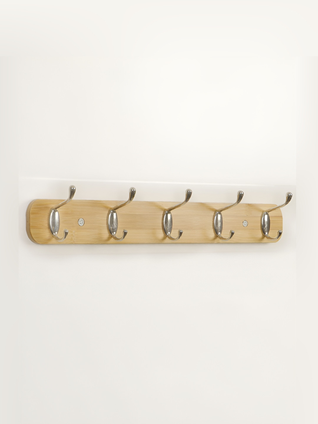 HOKIPO Brown Wooden Mounted Wall Hooks
