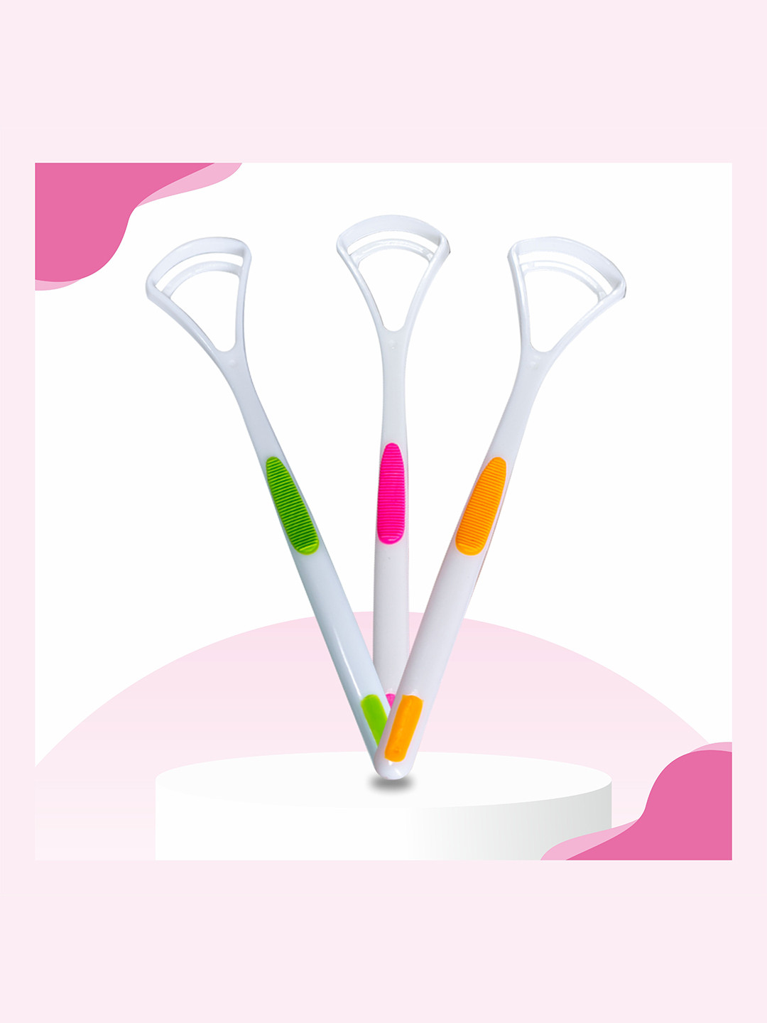 Nurpi Set Of 3 Plastic Formula Tongue Cleaner