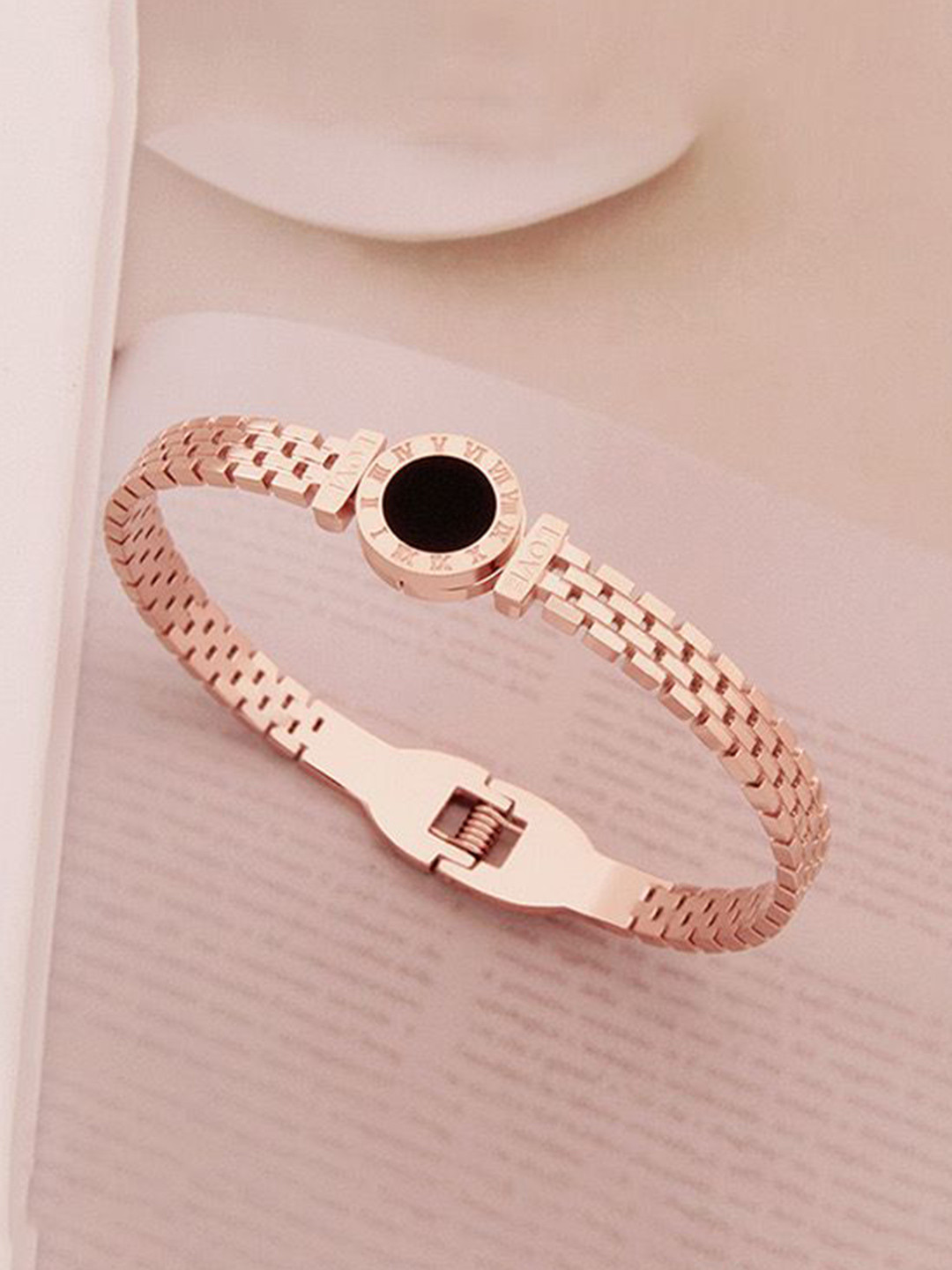 Just Lil Things Rose Gold-Plated Cuff Bracelet