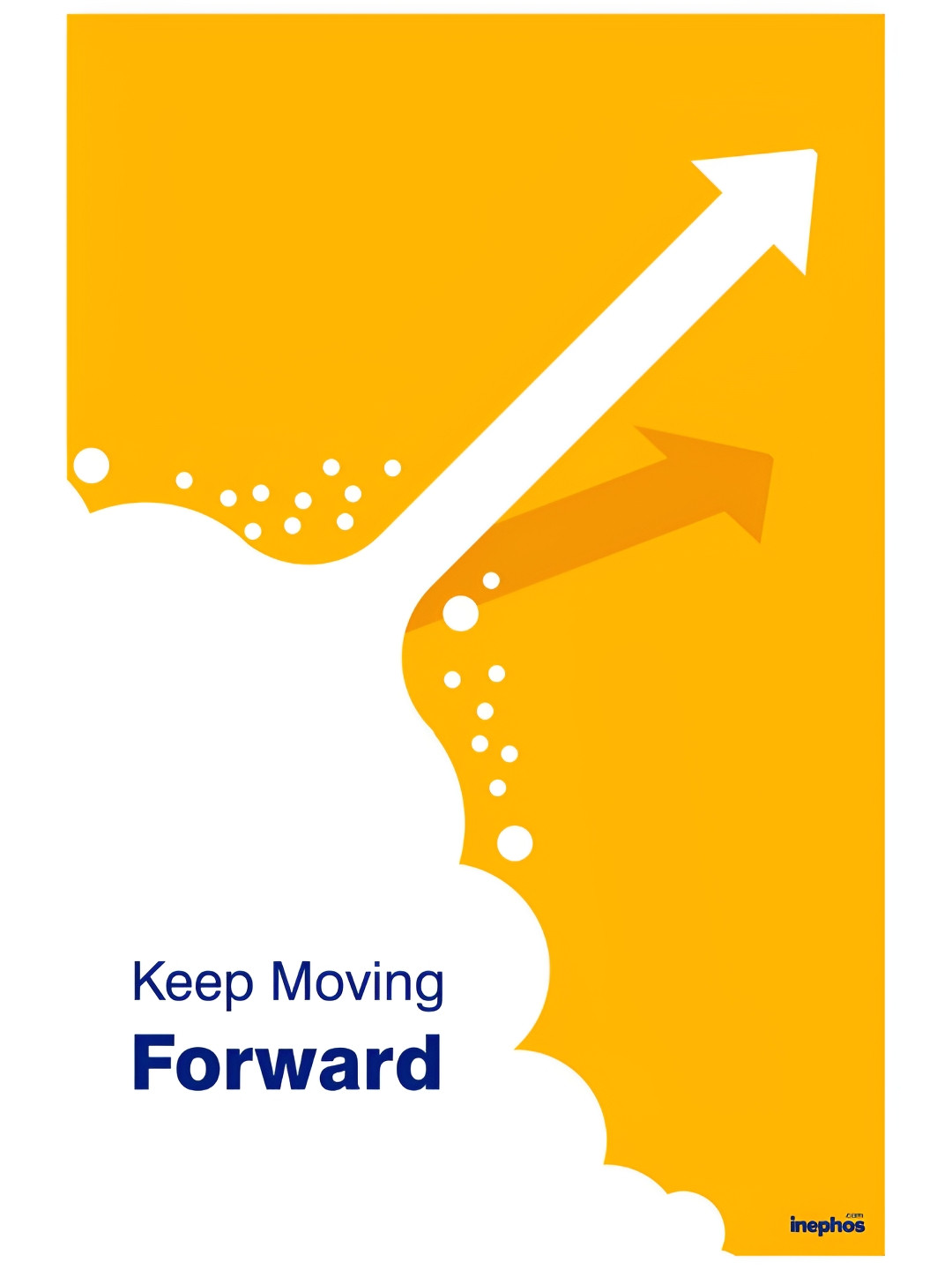 Inephos Yellow & White Printed Long Lasting Wall Poster