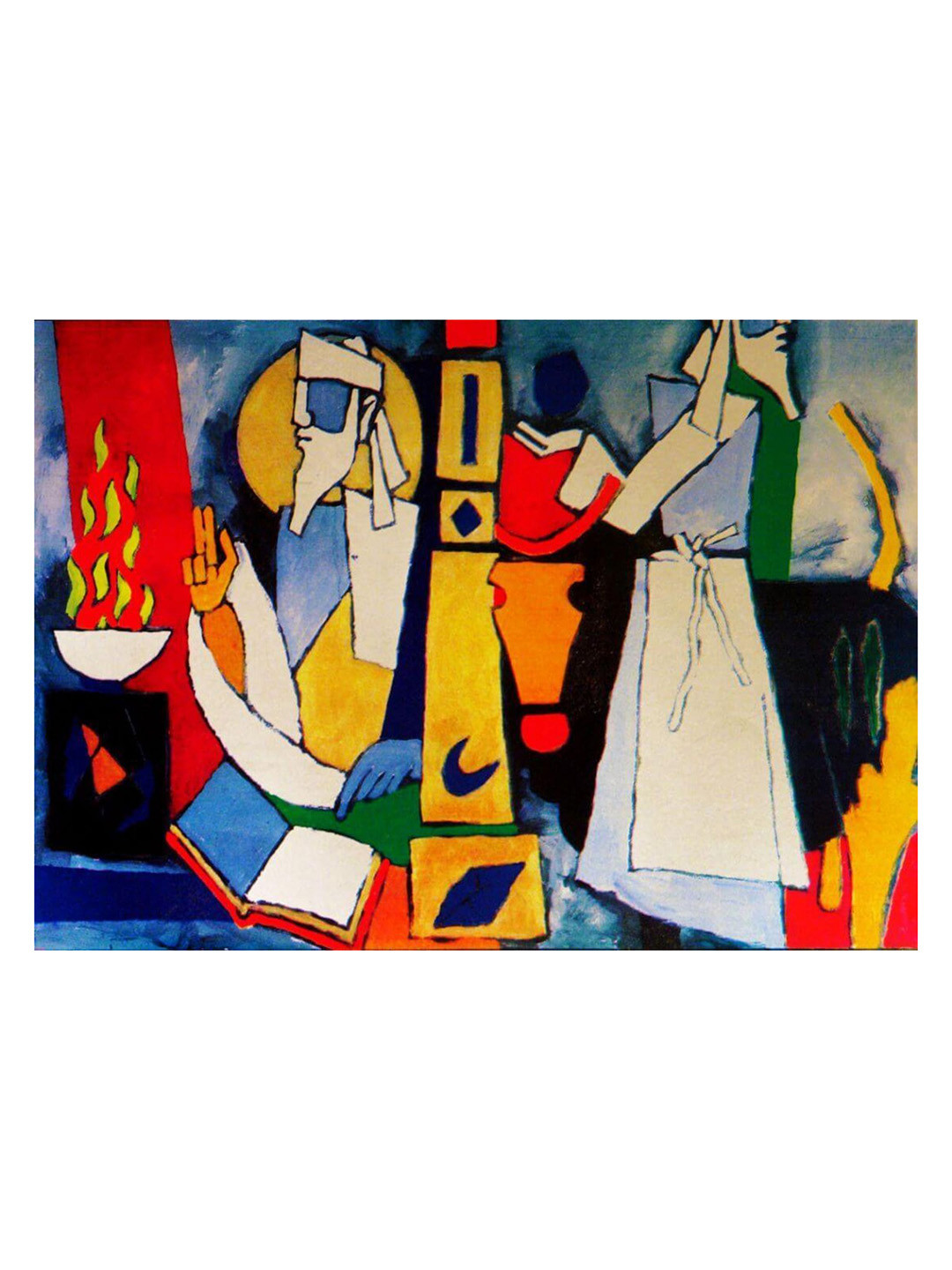 Adventures India Zoroastrinism Wood Wall Rectangle Paintings Wall Art -18 x 14 In