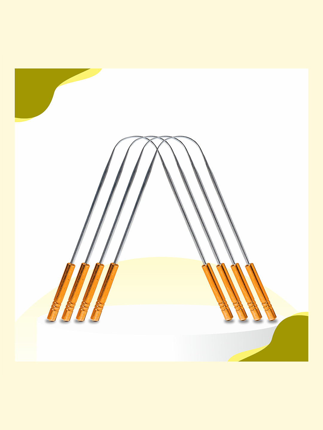 Nurpi Set Of 3 Premium Steel Copper Tongue Cleaner