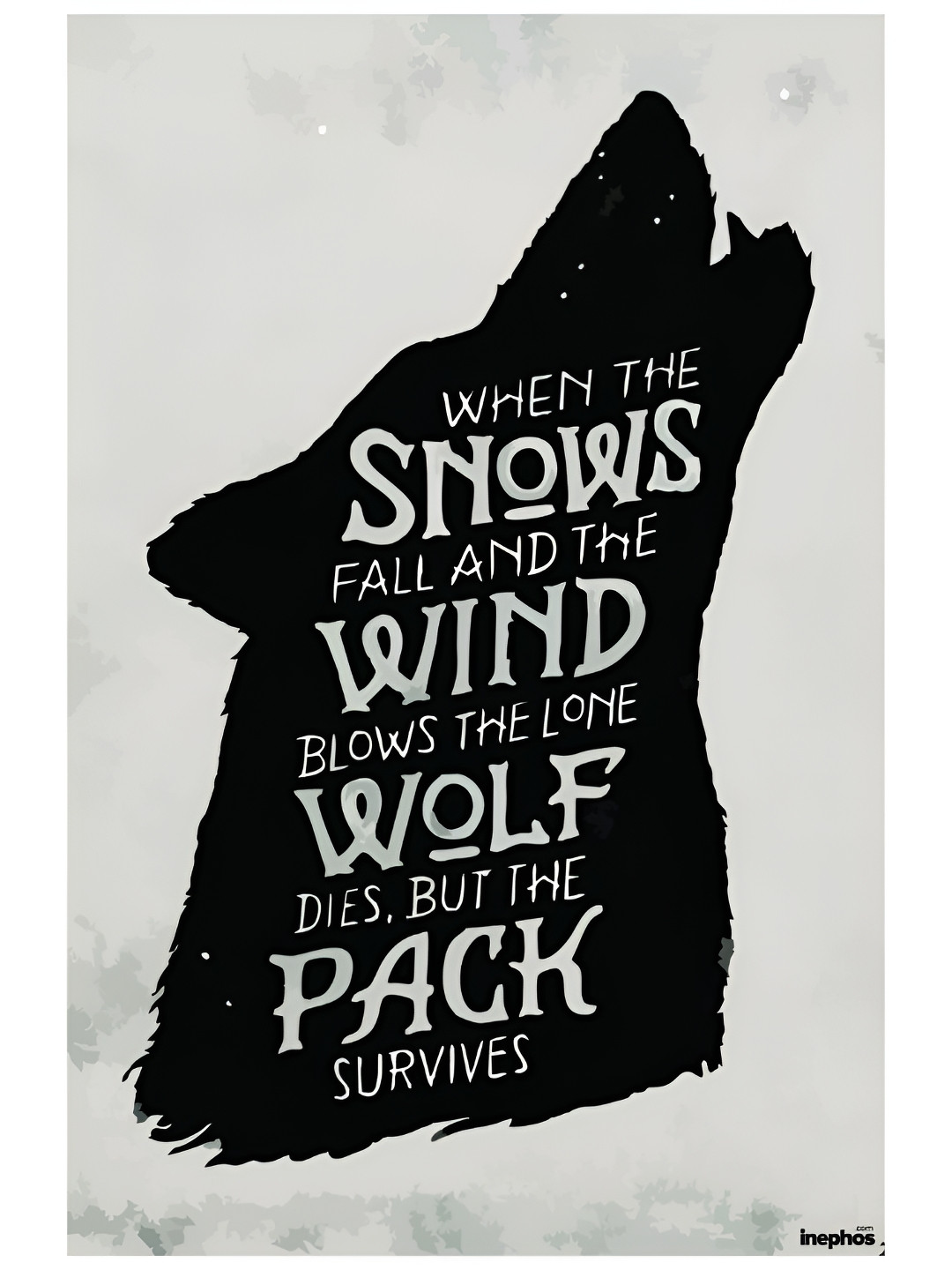 Inephos White & Black Unique Modern Artwork Vinyl Photograph Posters