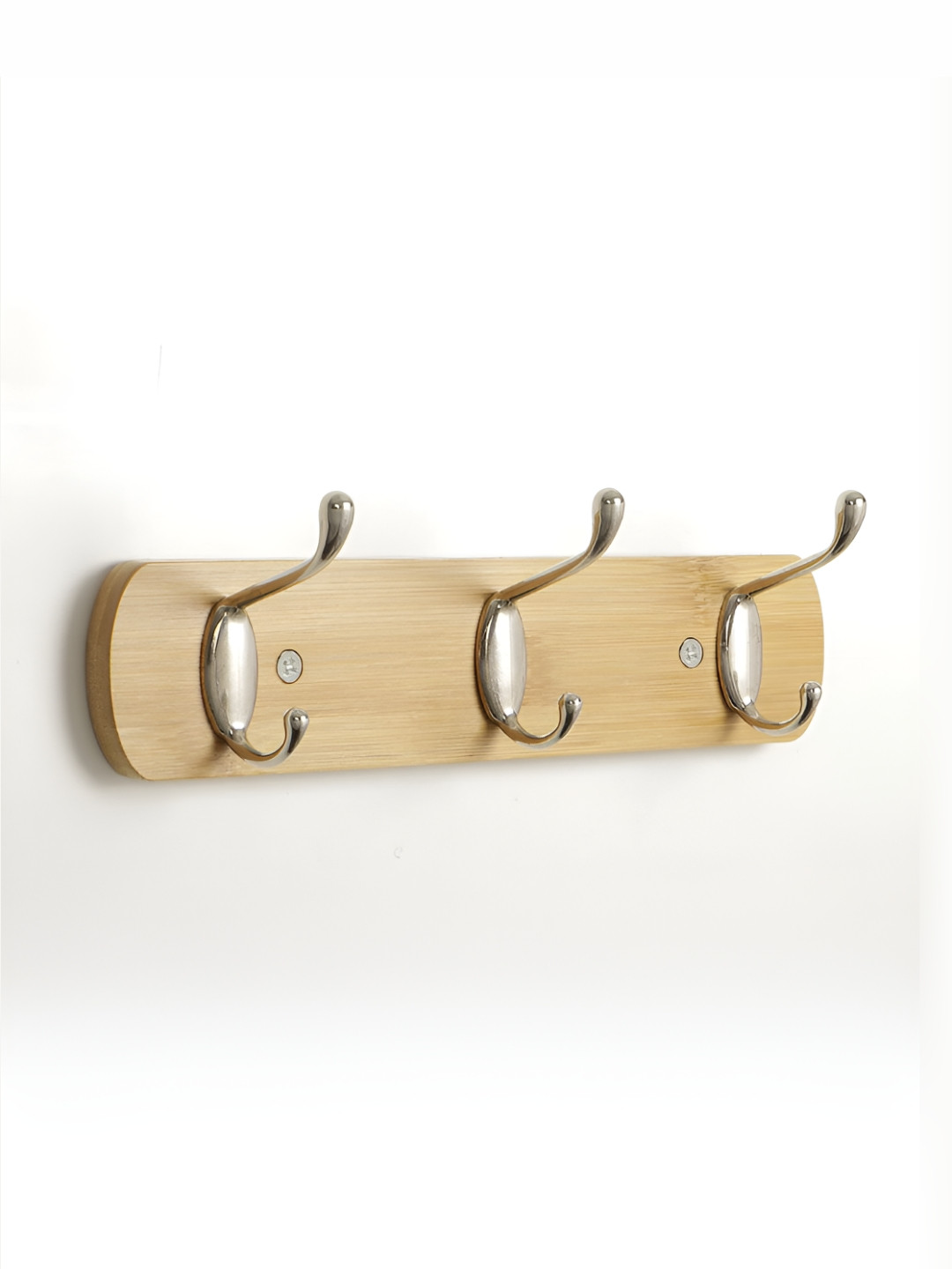 HOKIPO Brown Wooded Wall Mounted Hooks