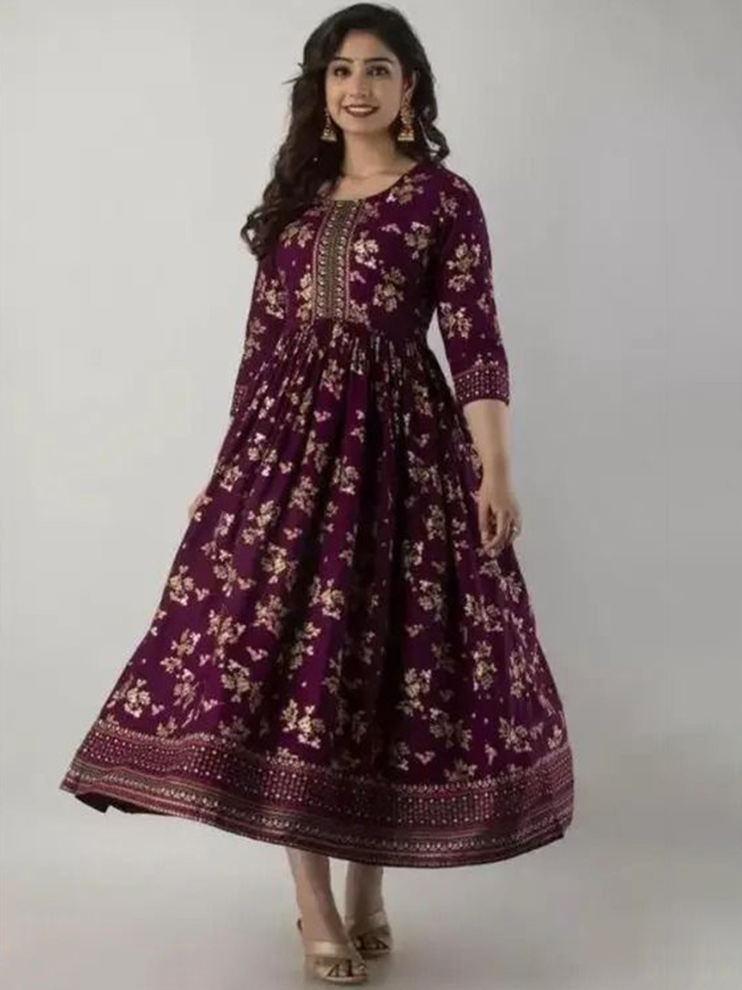 KIAARON Women Floral Printed Maternity Kurta