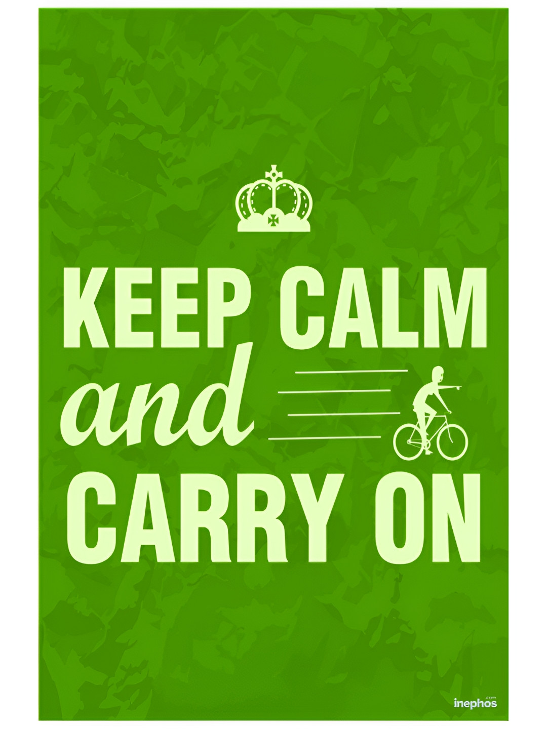 Inephos Green Keep Calm & Carry On Inspirational Vinyl Poster