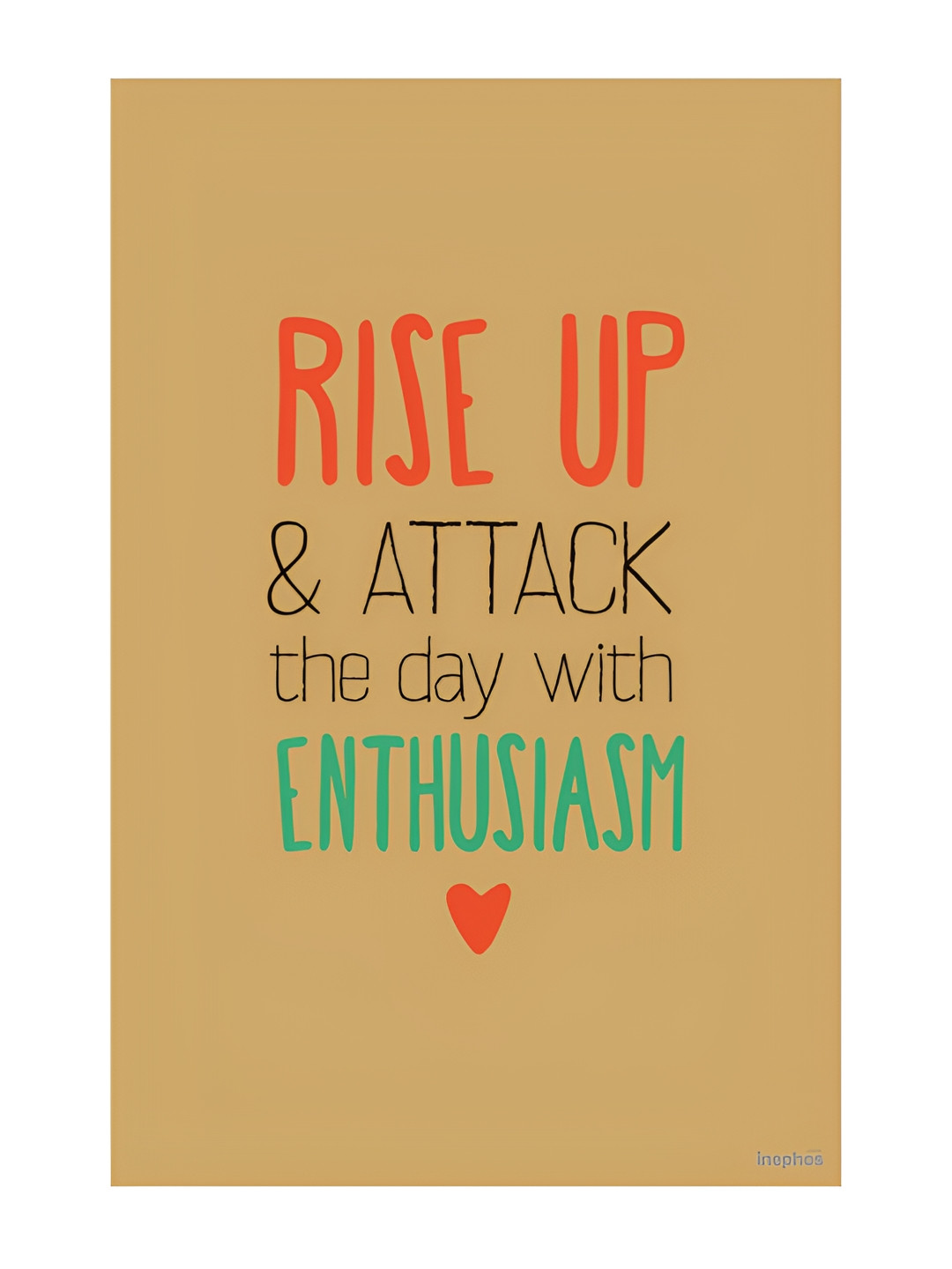 Inephos Yellow & Red Printed Long Lasting Wall Poster