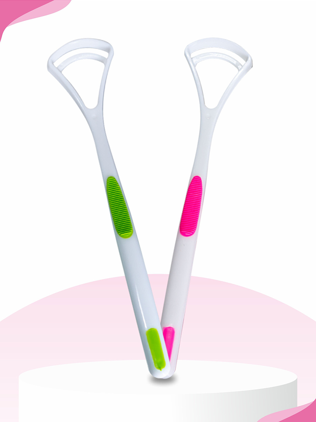 Nurpi Set Of 2 Tongue Cleaner For Oral Care & Bad Breath