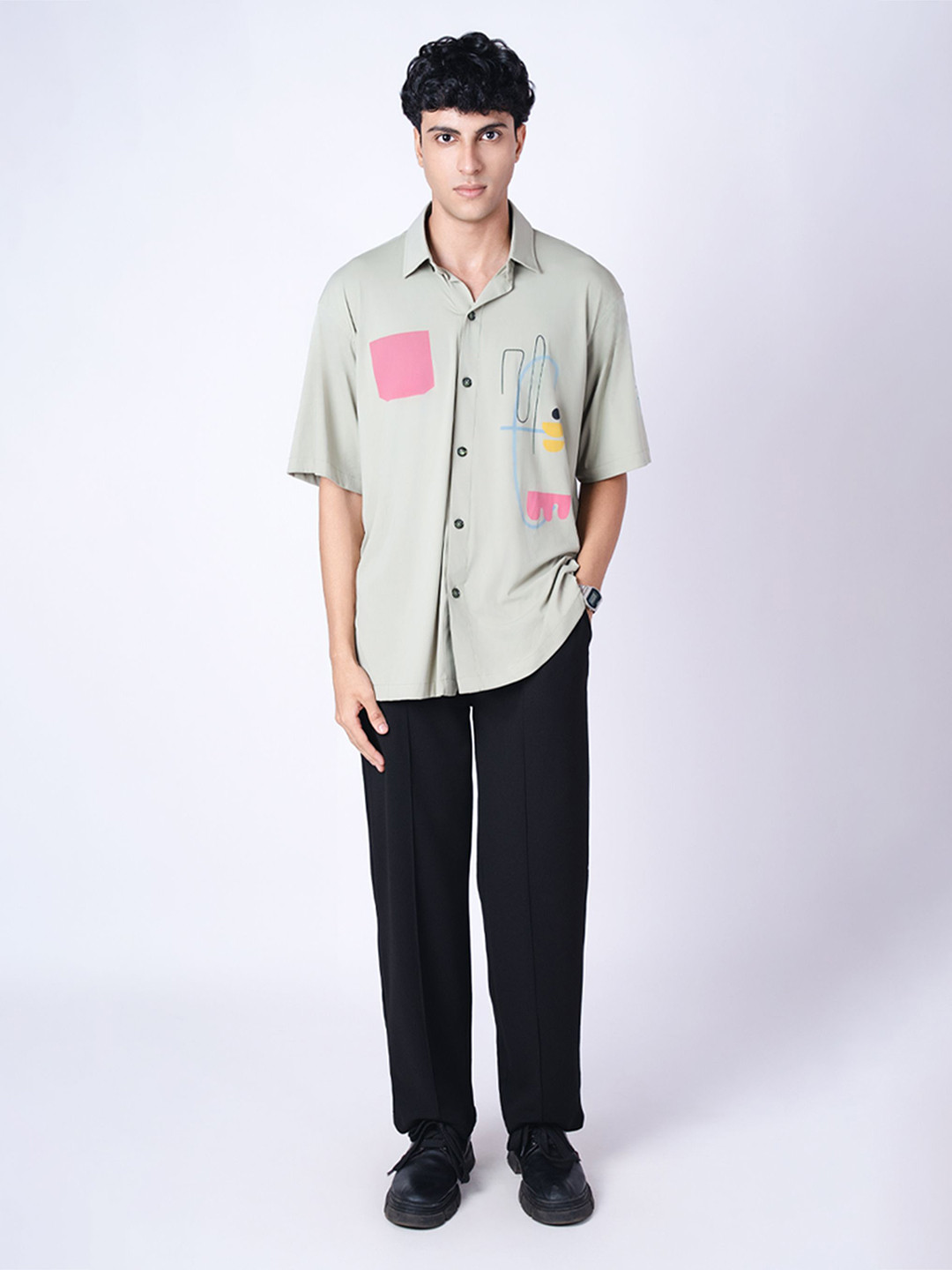HOP HEAD Men Abstract Party Shirt