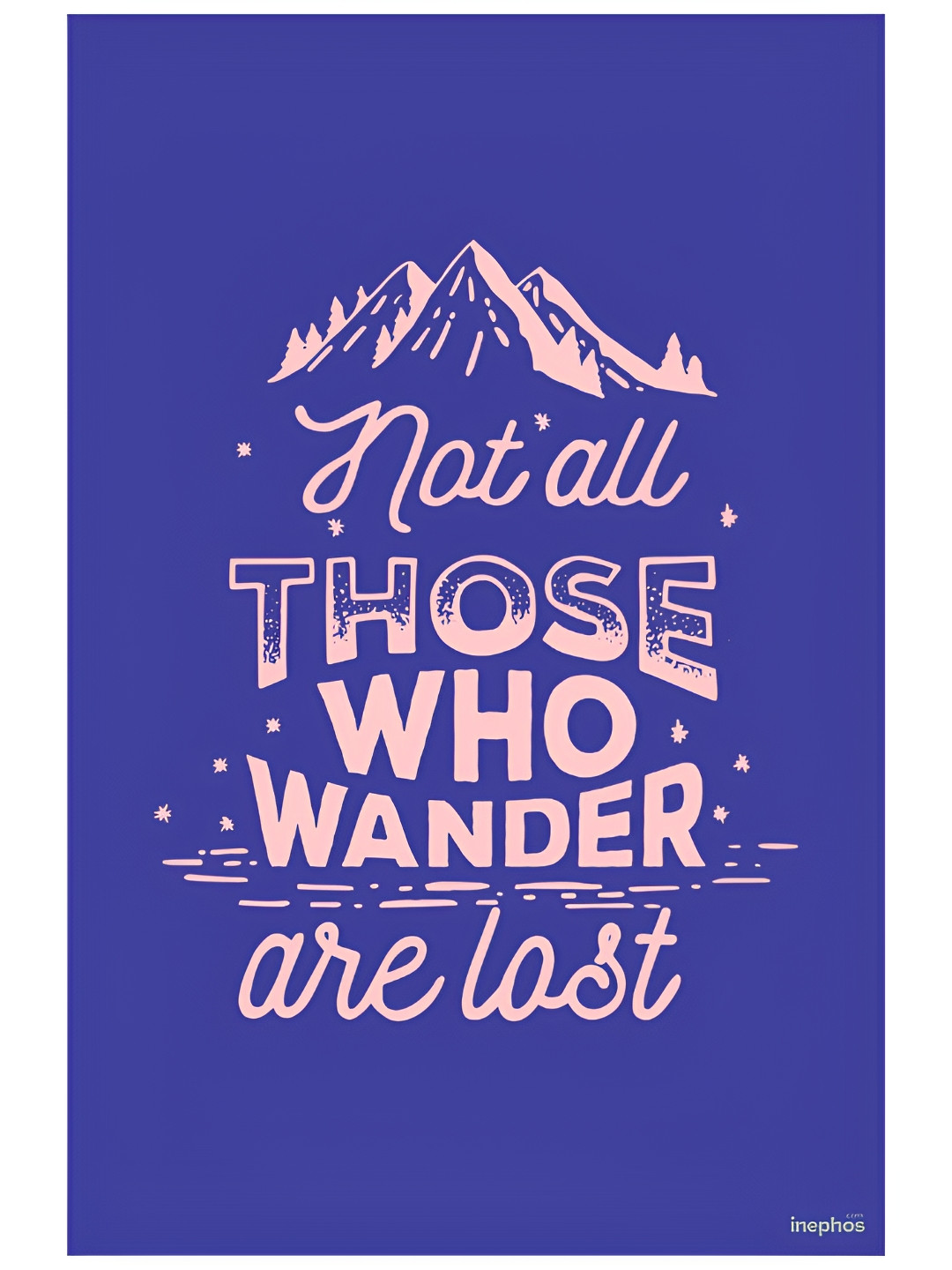 Inephos Purple & Pink Typography Printed Wall Poster