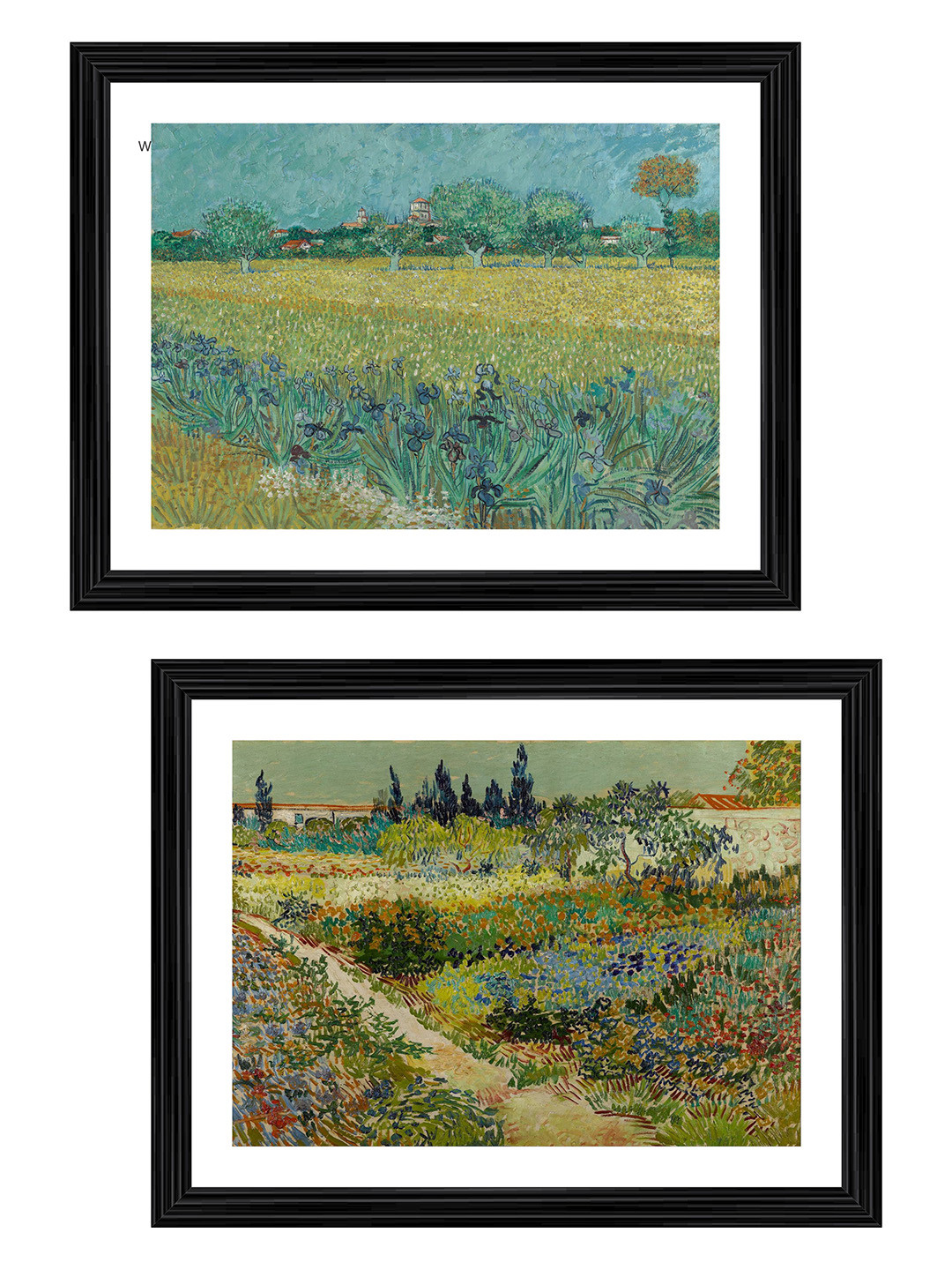 Adventures India Blue & Green 2 2 Pieces Wooden Paintings Wall Art