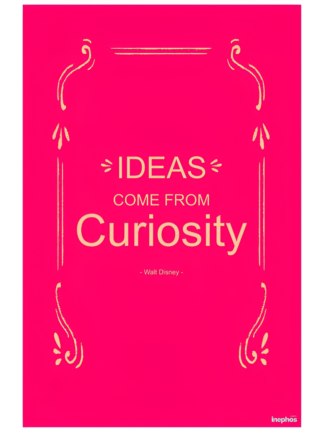 Inephos Pink & Beige Printed Long Lasting Wall Poster