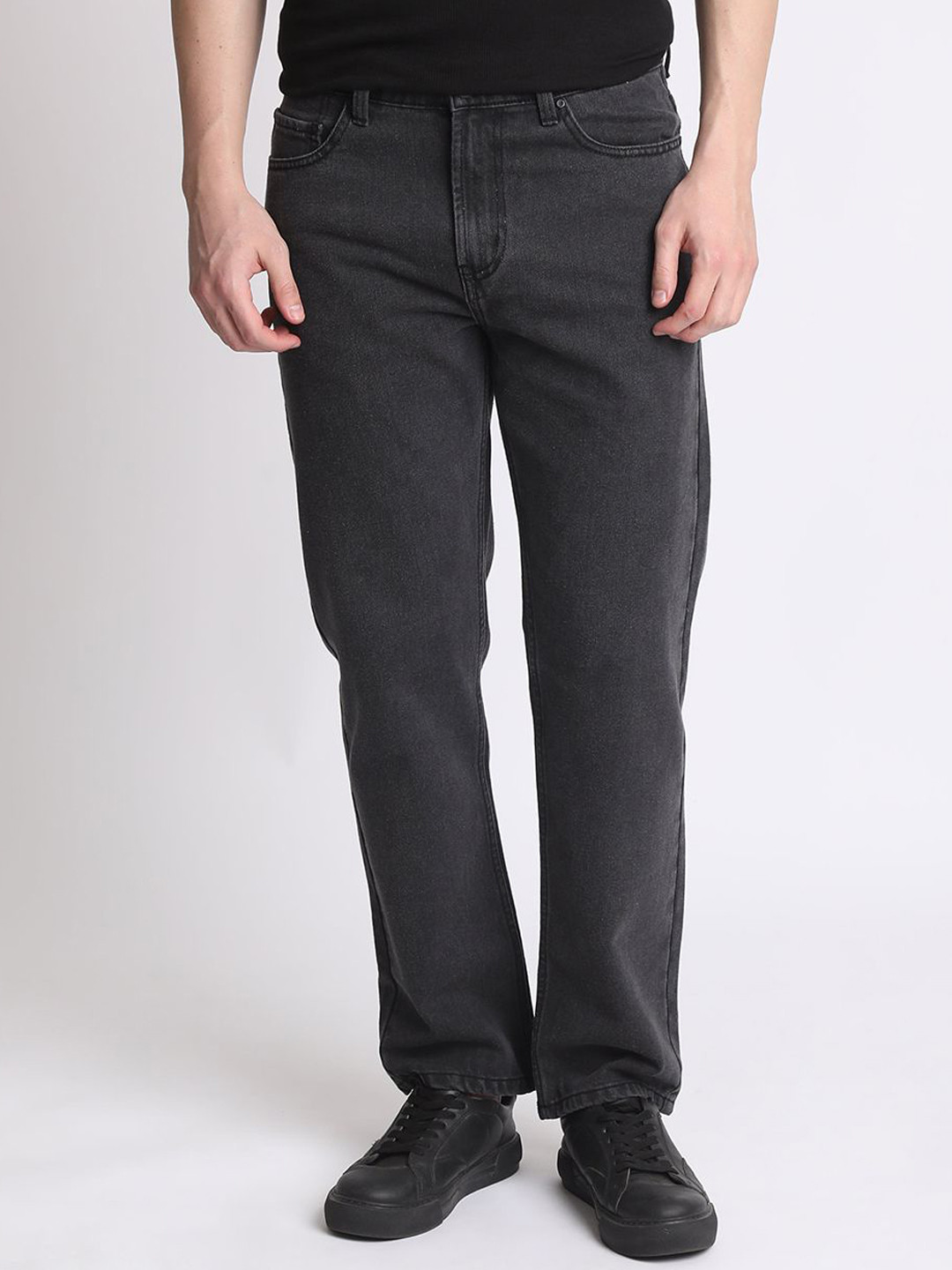 The Roadster Lifestyle Co Men Pure Cotton Relaxed-Fit Mid-Rise Rigid Jeans