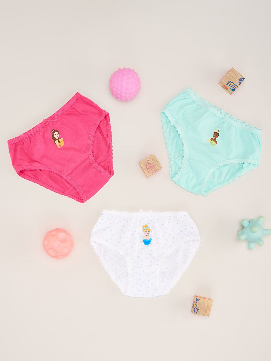 Pantaloons Junior Girls Pack Of 3 Printed Cotton Basic Briefs-8909044406682