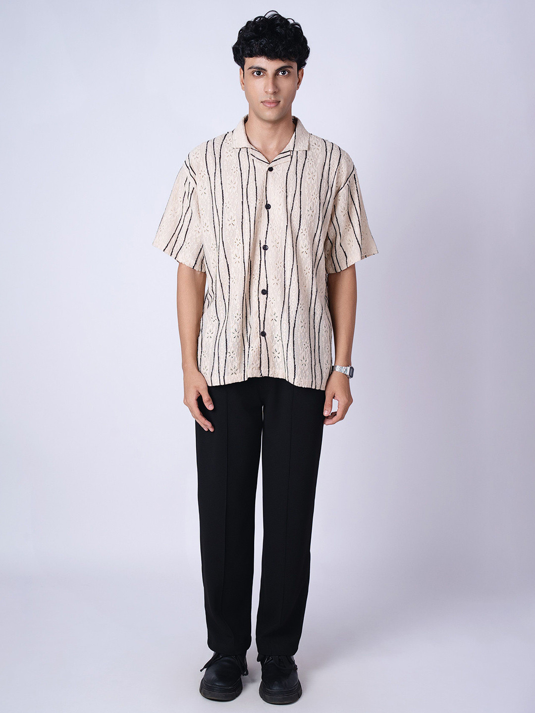 Hop Head Ivory Mesh Line Shirt