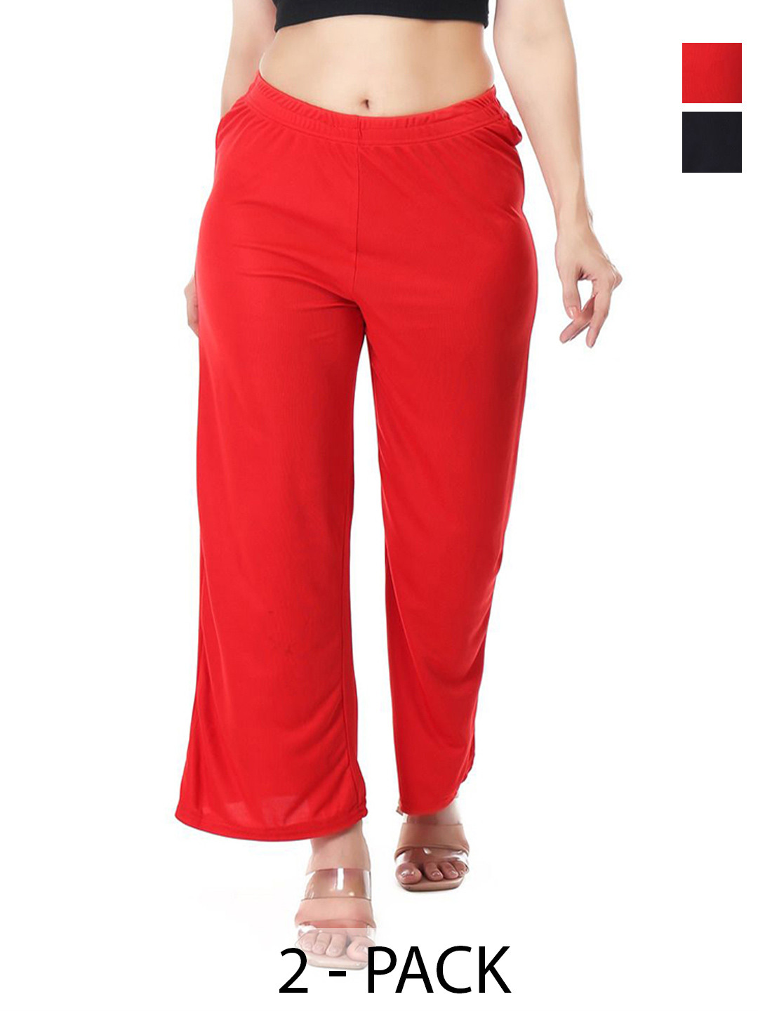 OWL MINK Pack Of 2 Mid Rise Regular Fit Trousers