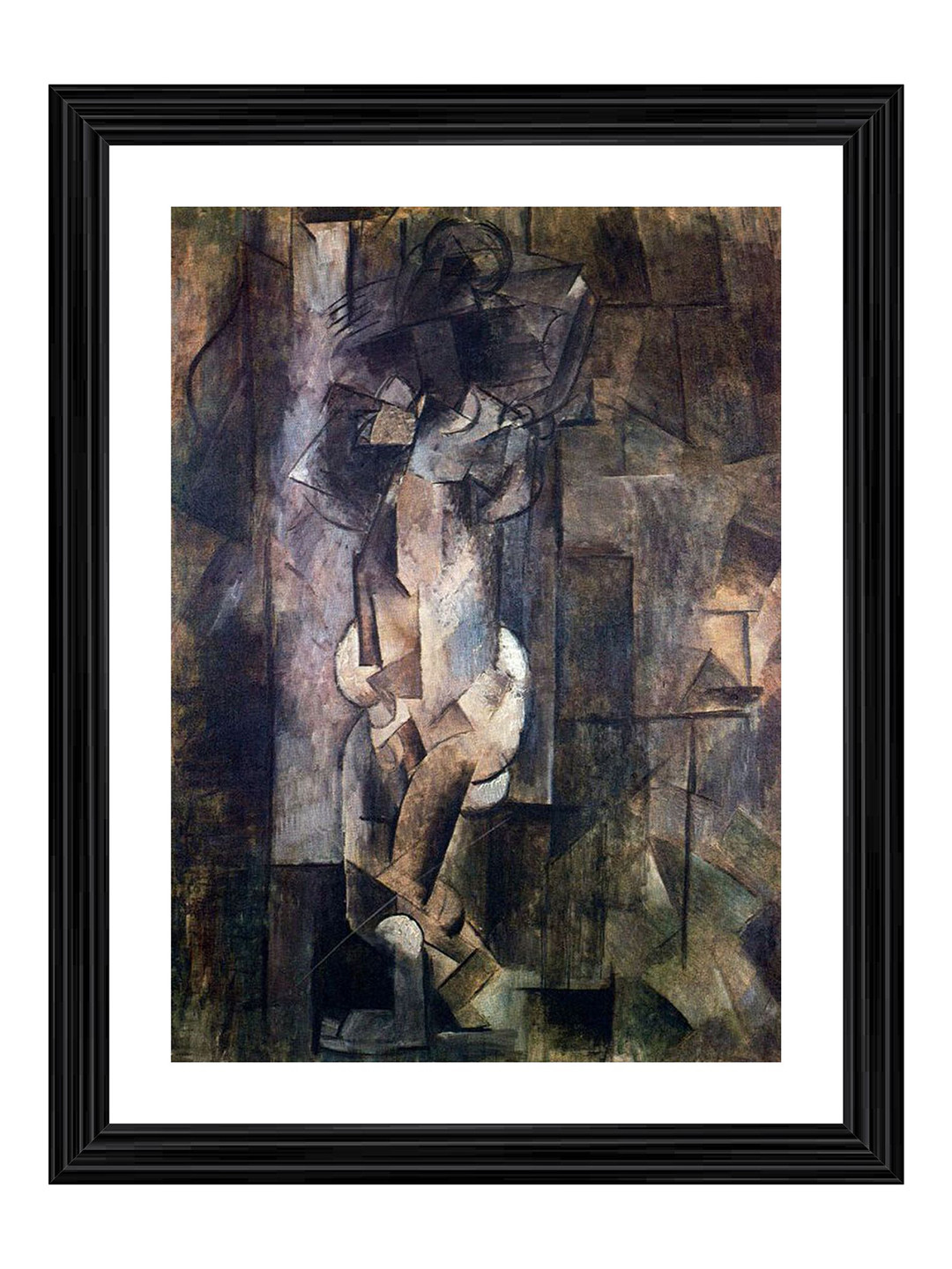 AdventuresIndia Woman Figure (1910) Wood Wall Square Paintings Wall Art-17.7 x 13.8In