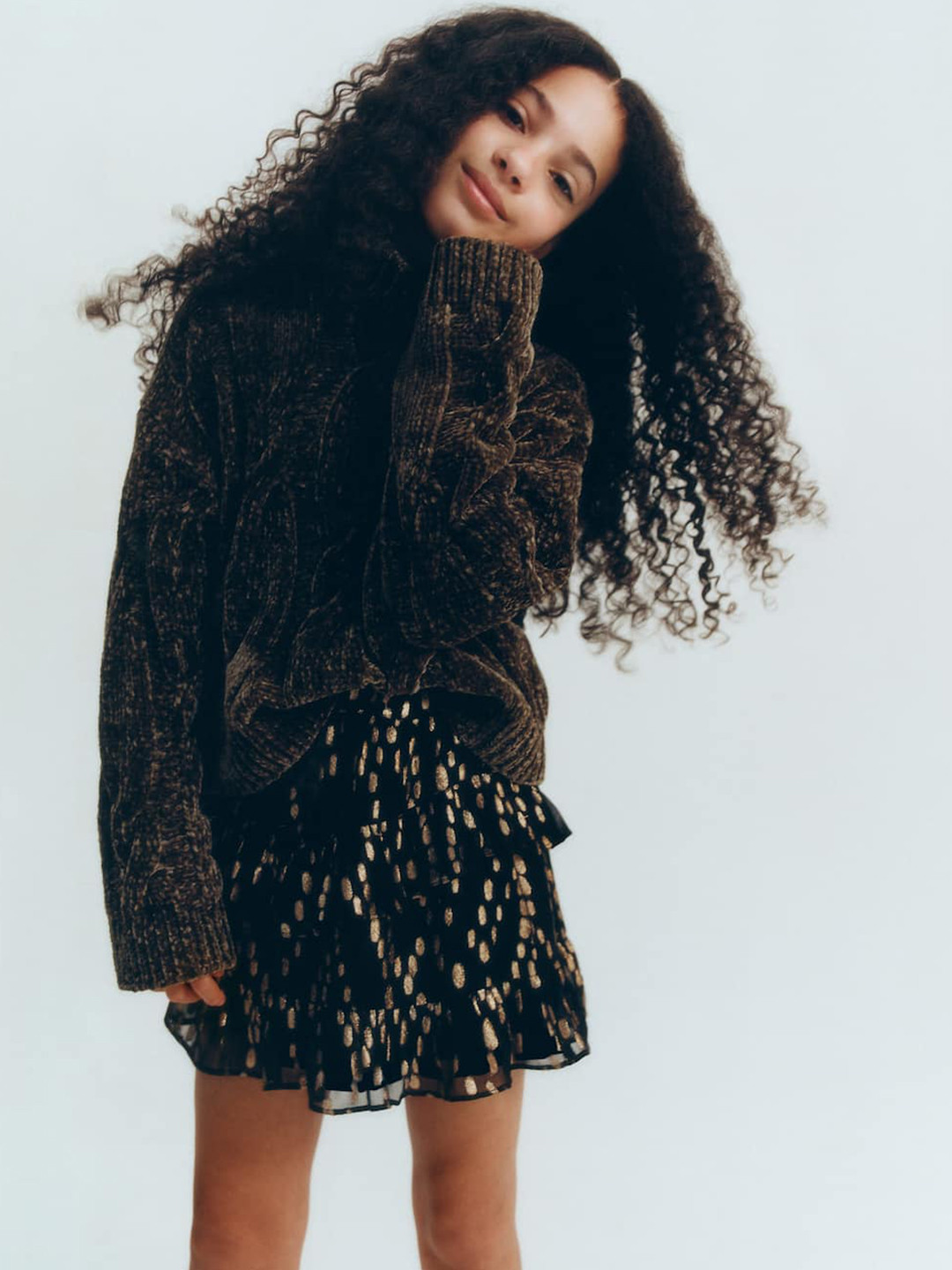 Mango Kids Girls Embellished Ruffle Skirt