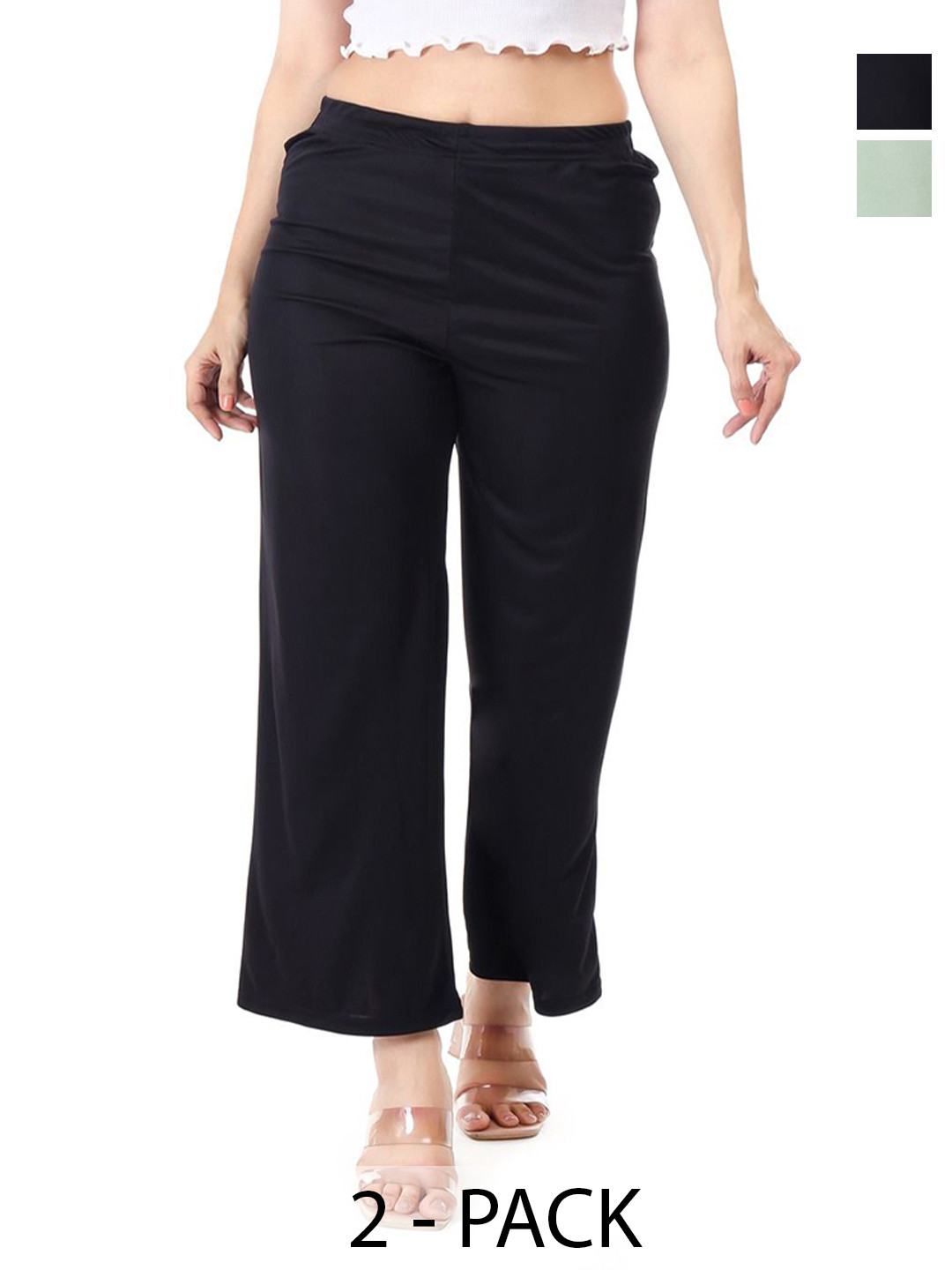 OWL MINK Women 2 Knitted Palazzos