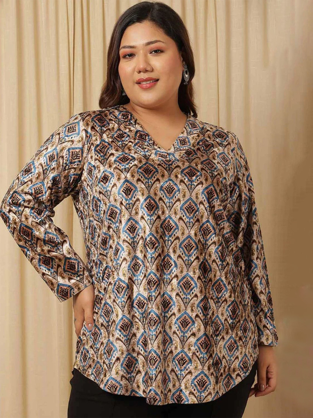 Amydus Print Velvet Top