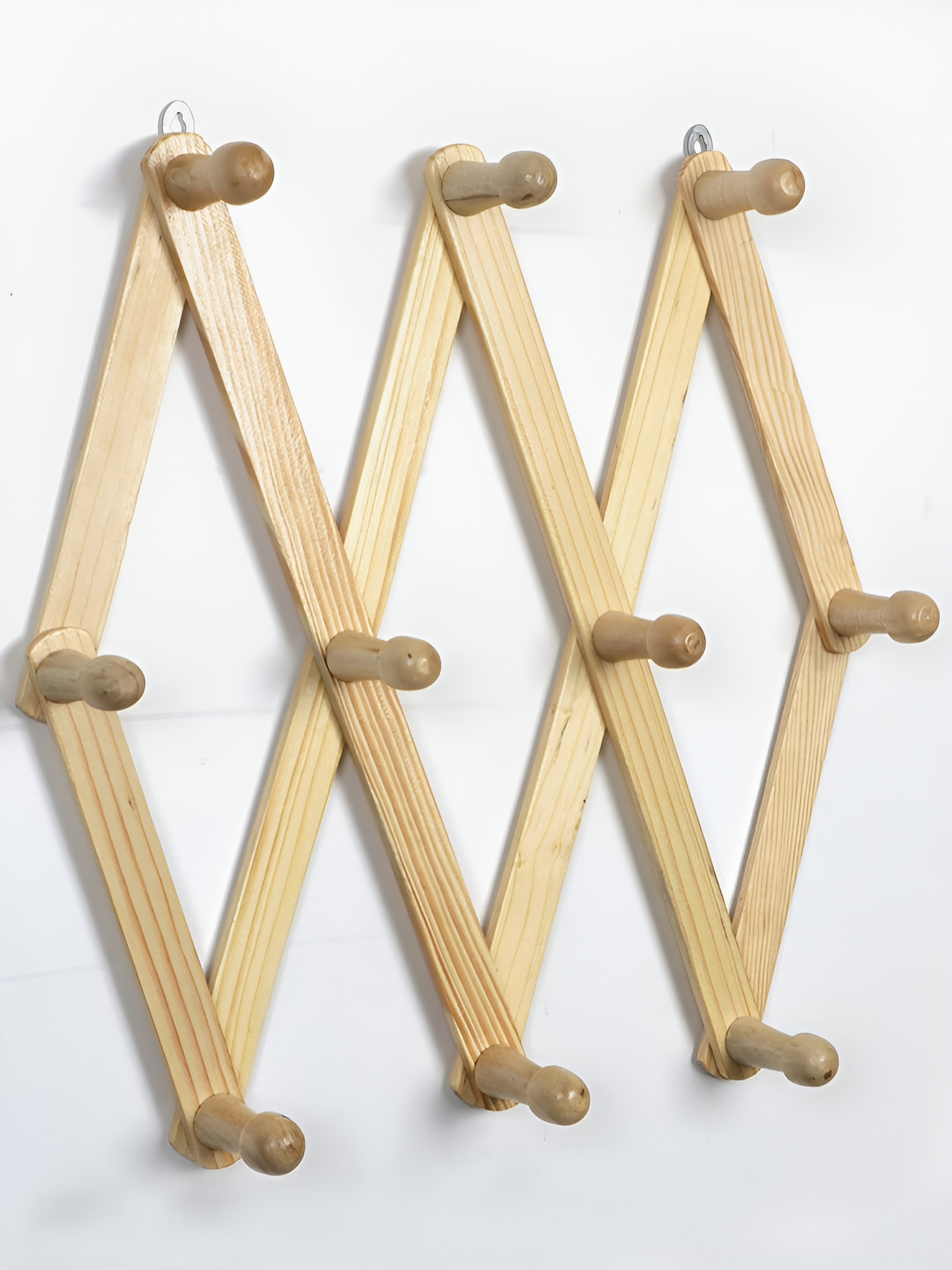 HOKIPO Brown Bamboo Wall Hanging Hook