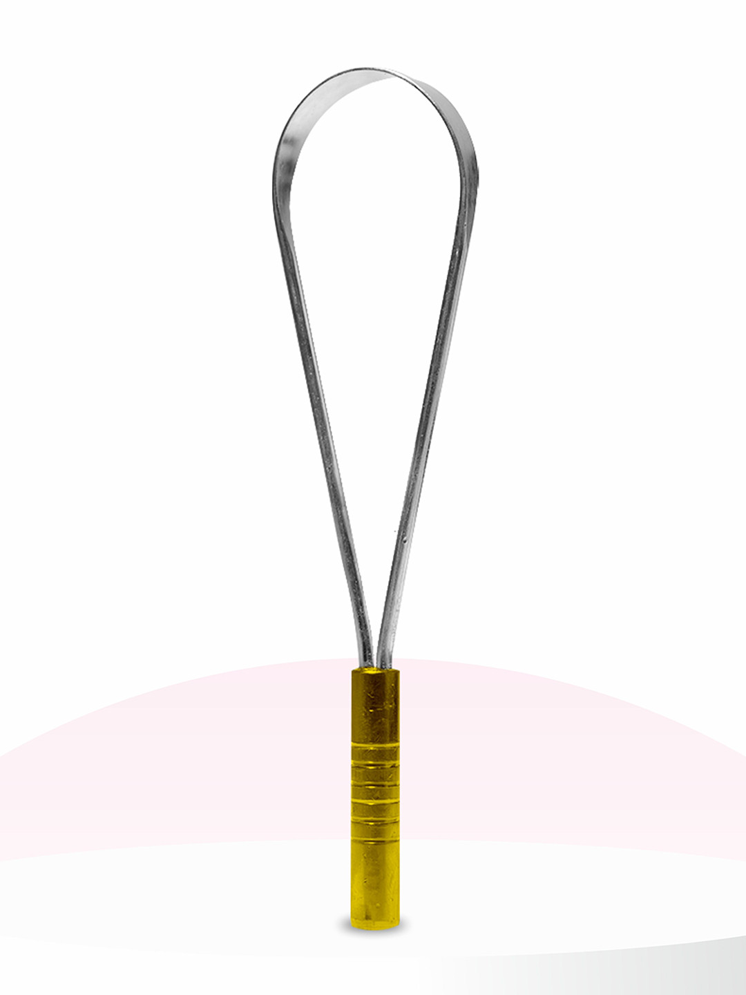 Nurpi Steel Brass Single Handle Tongue Cleaner For Oral Health Reduces Bad Breath