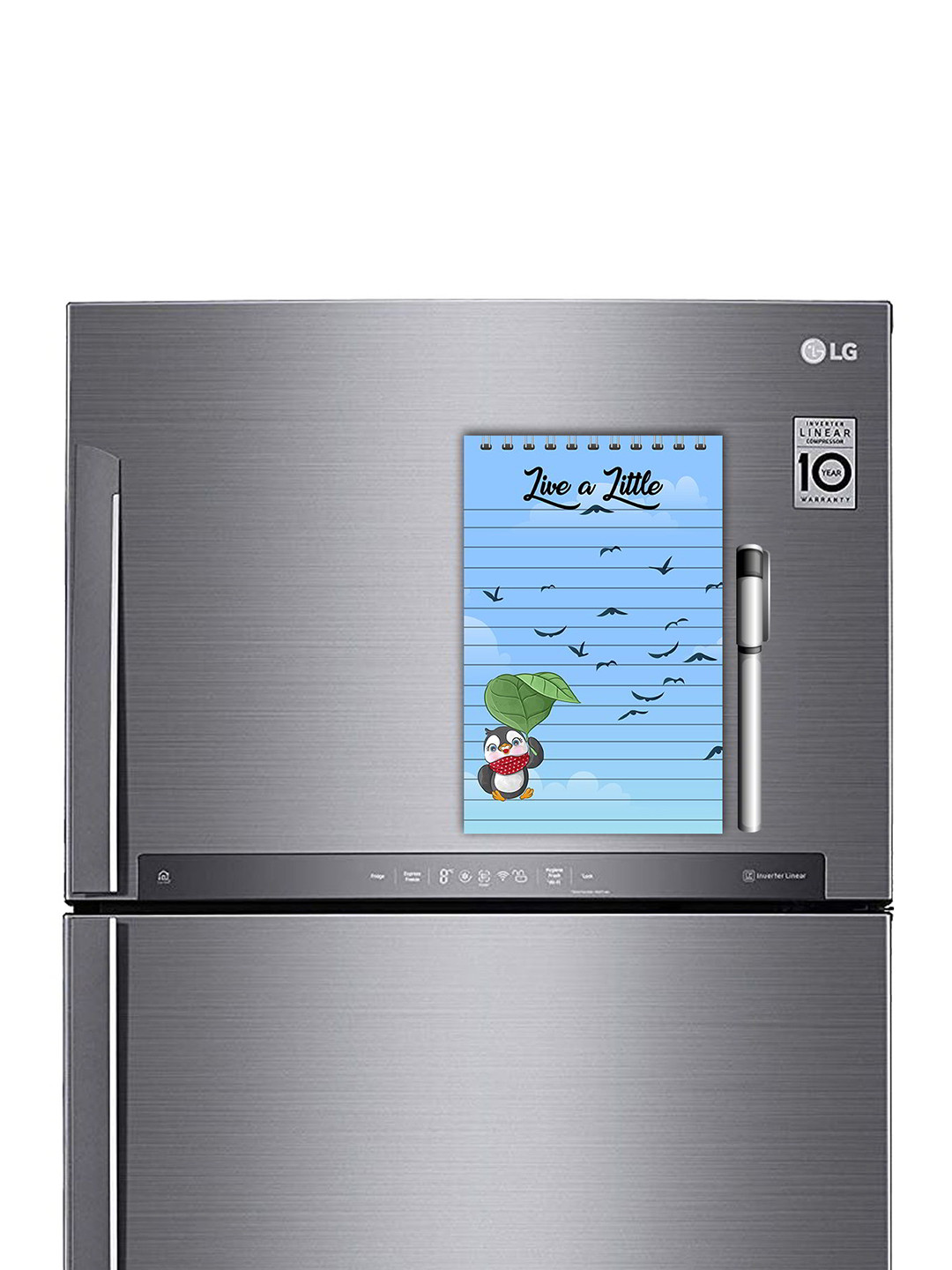 ARTBUG Blue & Black To do List Printed Decorative Magnet With Marker