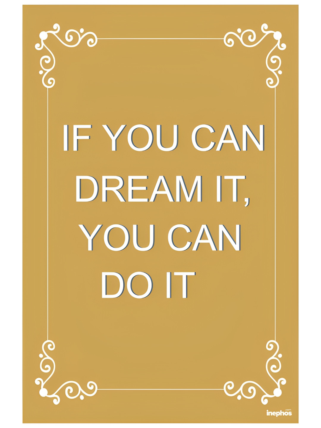 Inephos Yellow & White Typography Wall Posters