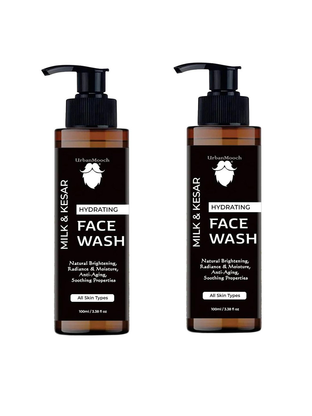 UrbanMooch Set Of 2 Milk & Kesar Hydrating Face Wash - 100 ml Each