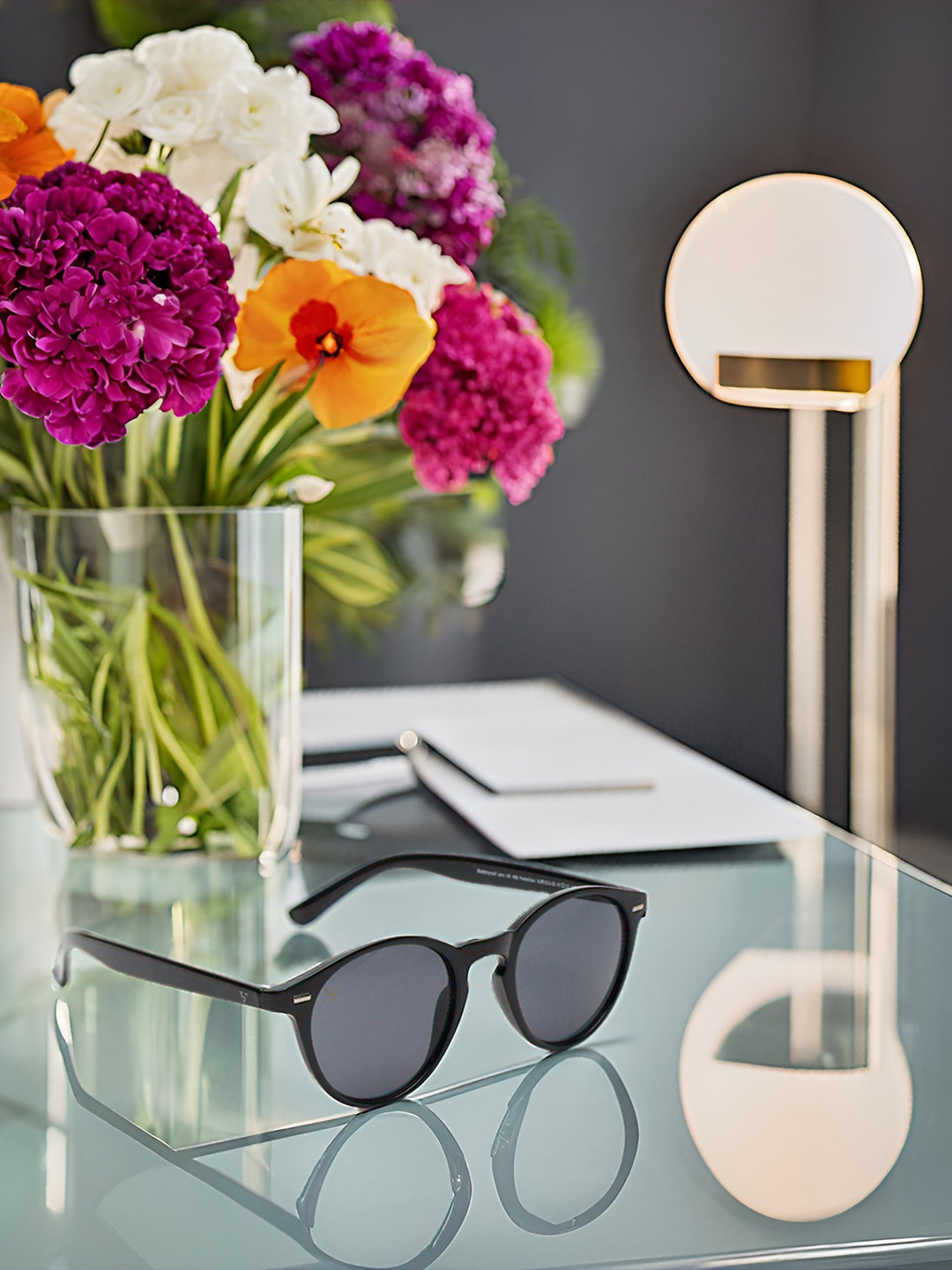 SUNNIES Unisex Round Sunglasses with UV Protected Lens SNS-013-C5(L)