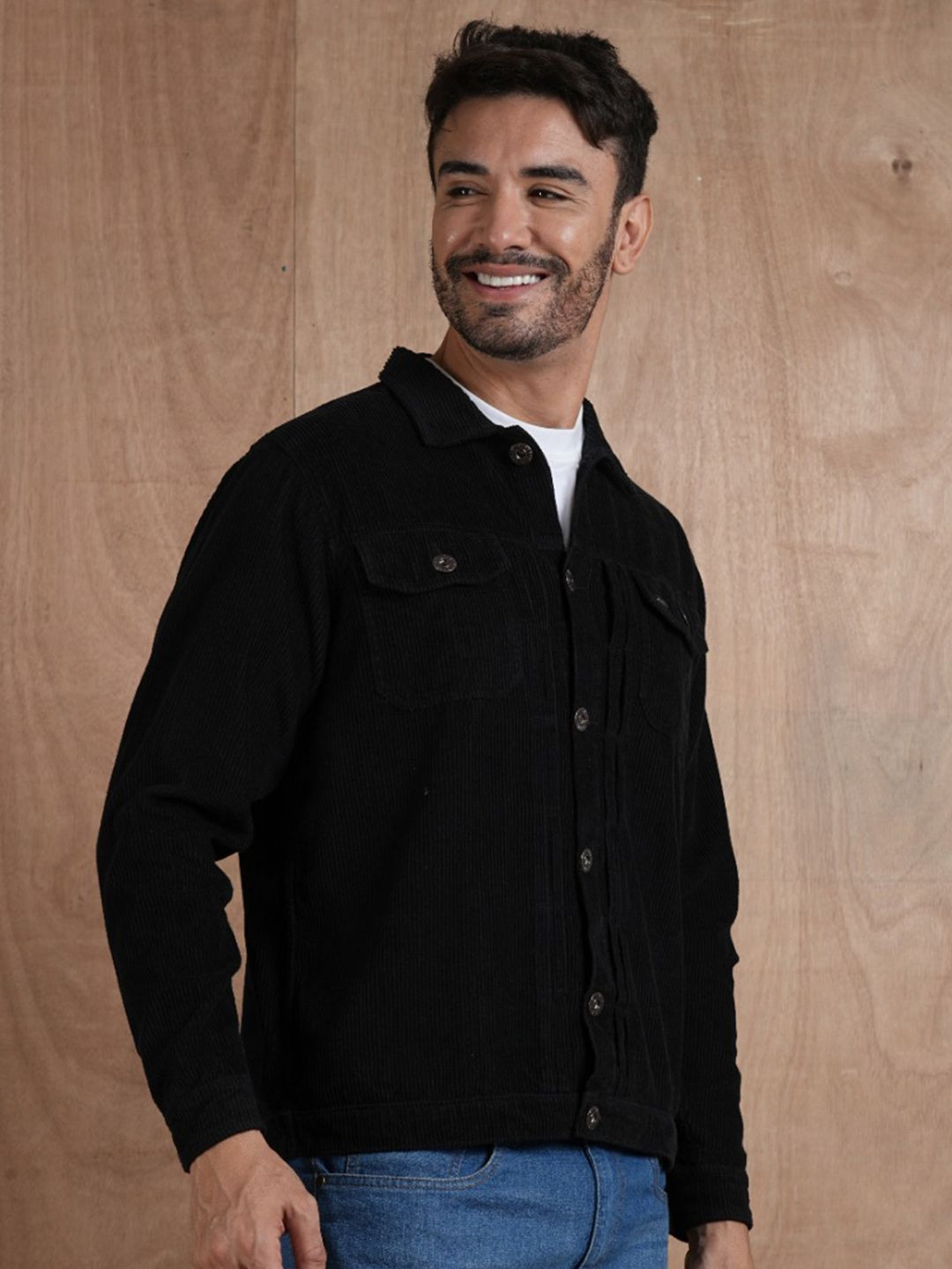 PRONK Men Teddy Lined Corduroy Jacket