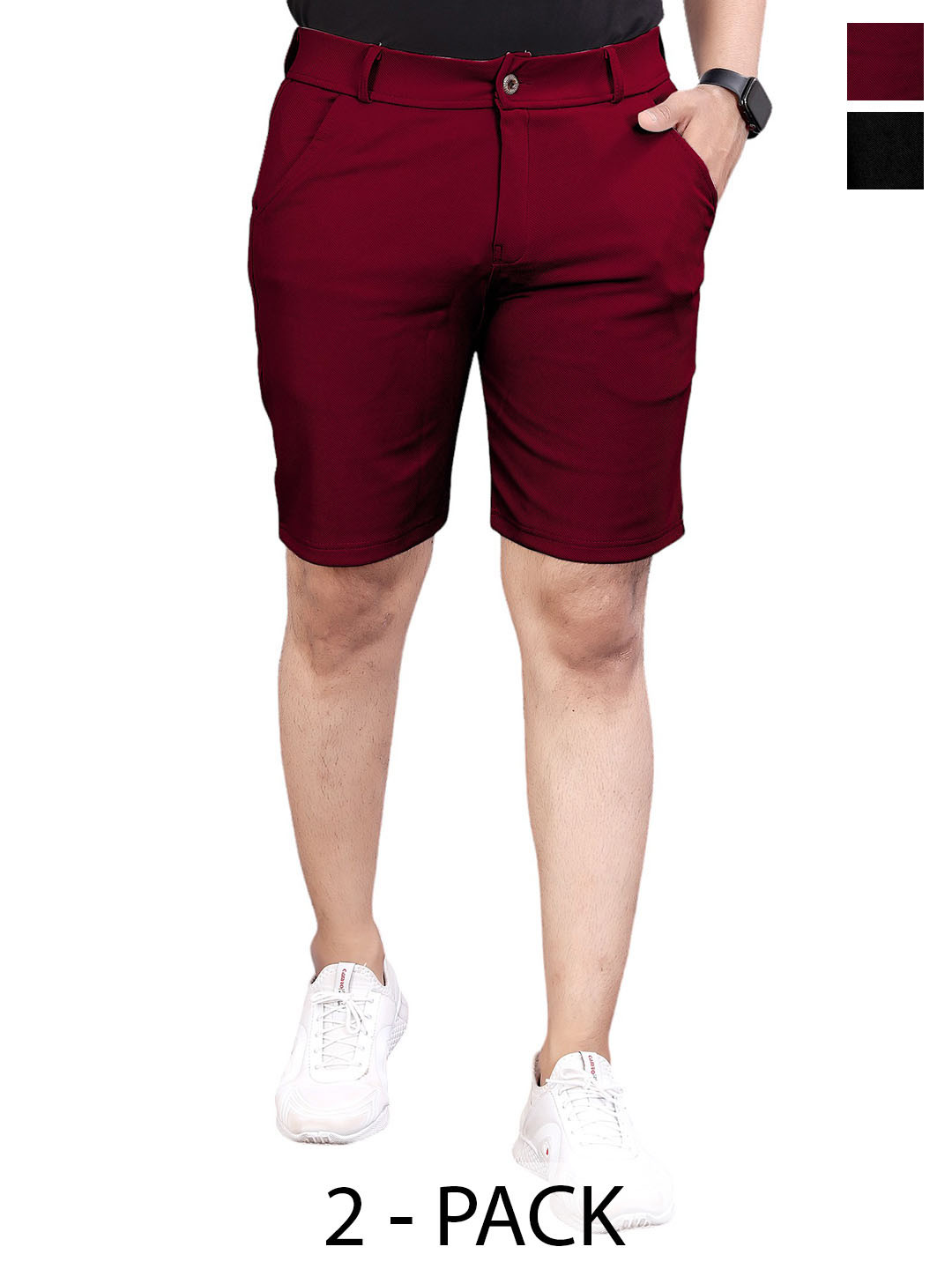 INDICLUB Men Pack of 2 Running Shorts