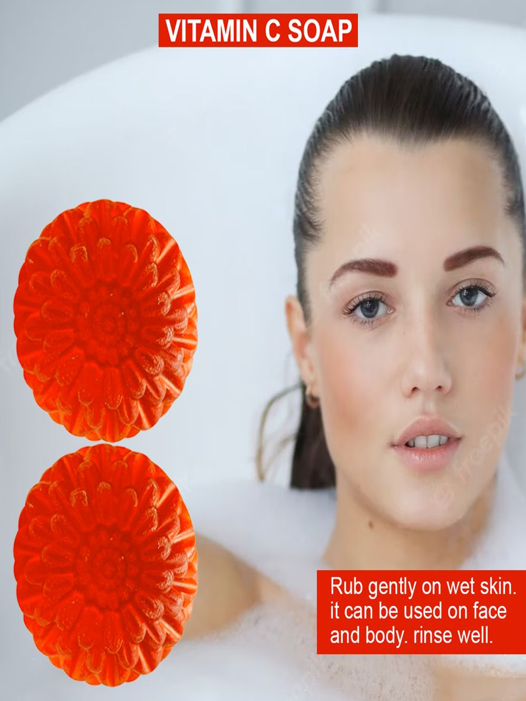GROOVY Set Of 2 Sunflower Soothe Vitamin C Bathing Soap - 100 g Each