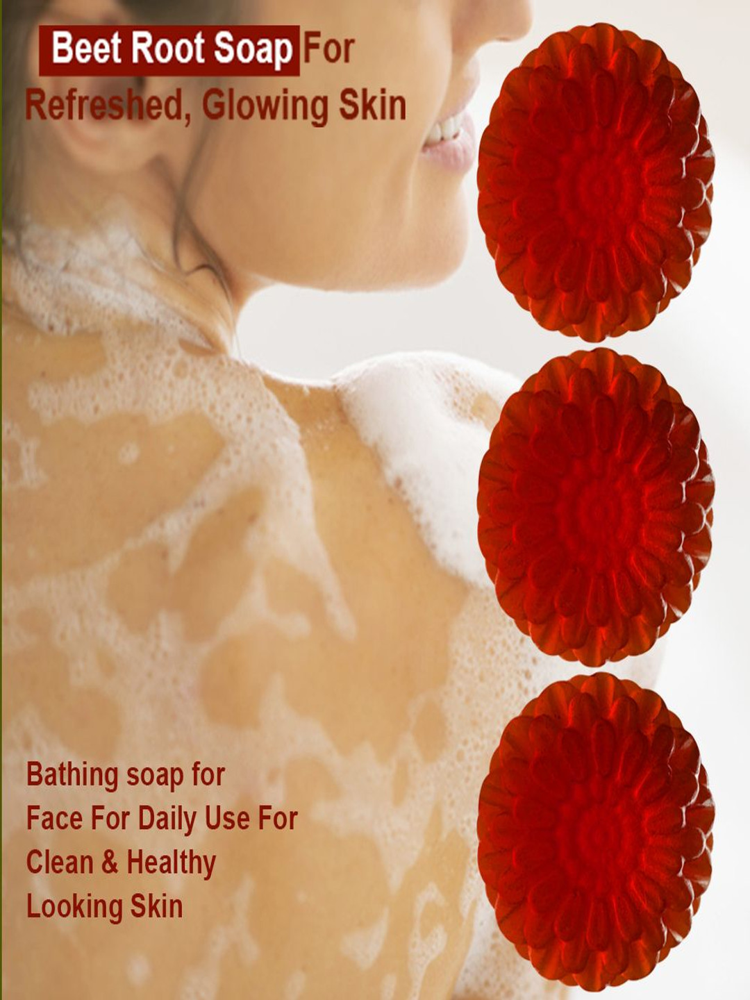 GROOVY Set Of 3 Mulberry Magic Beet Root Bathing Bar - 100 g Each