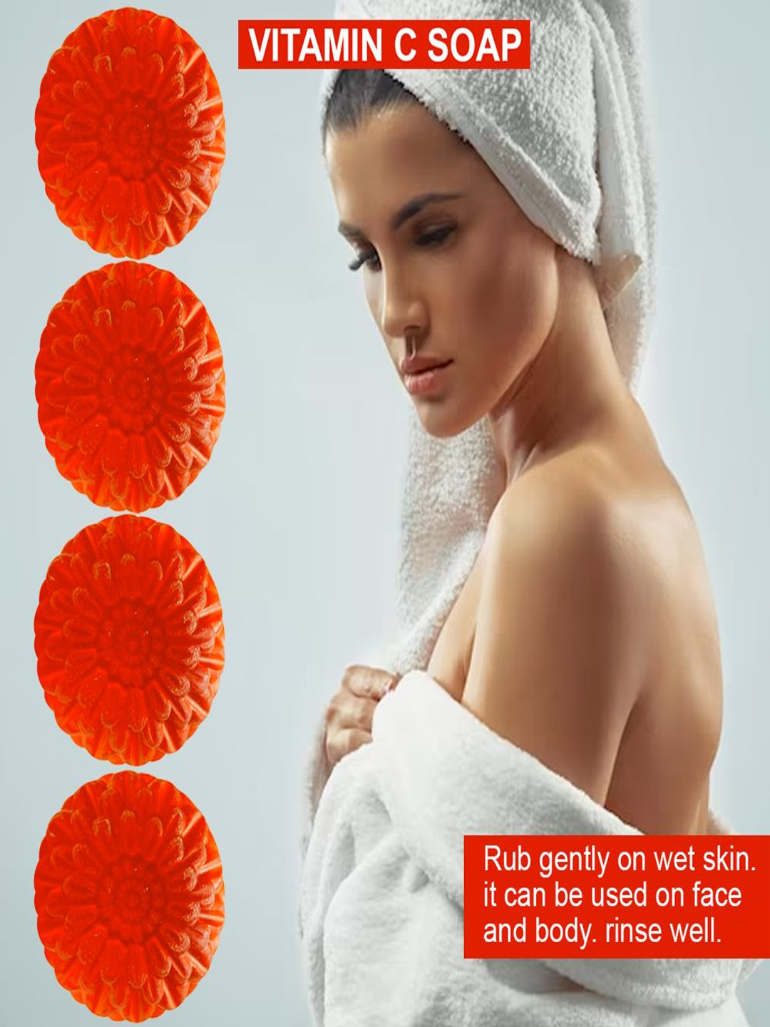 GROOVY Set Of 4 Papaya Paradise Vitamin C Bathing Bar - 100 g Each