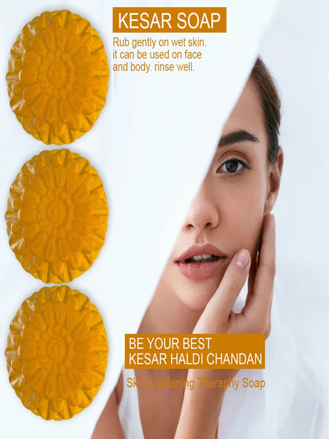 GROOVY Set Of 3 Artichoke Adventure Kesar Bathing Bar- 100 g Each