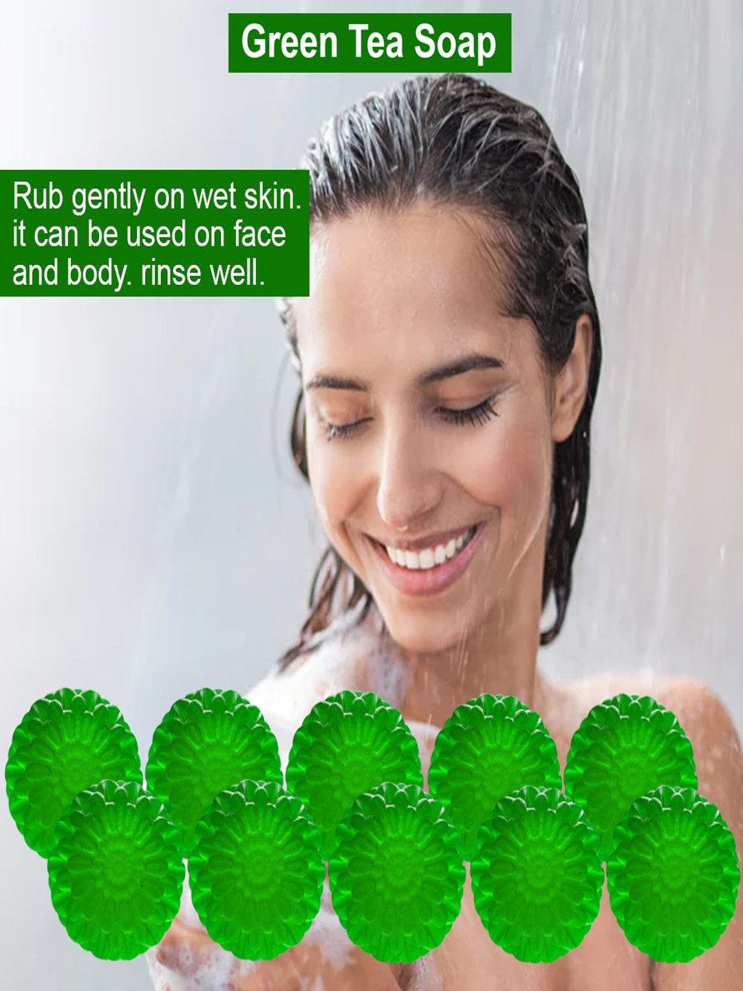 GROOVY Set Of 10 Strawberry Swirl Green Tea Bar - 100 g Each