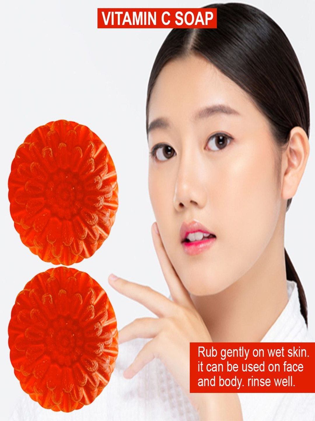 GROOVY Set Of 2 Strawberry Sensation Vitamin C Bathing Soap - 100 g Each