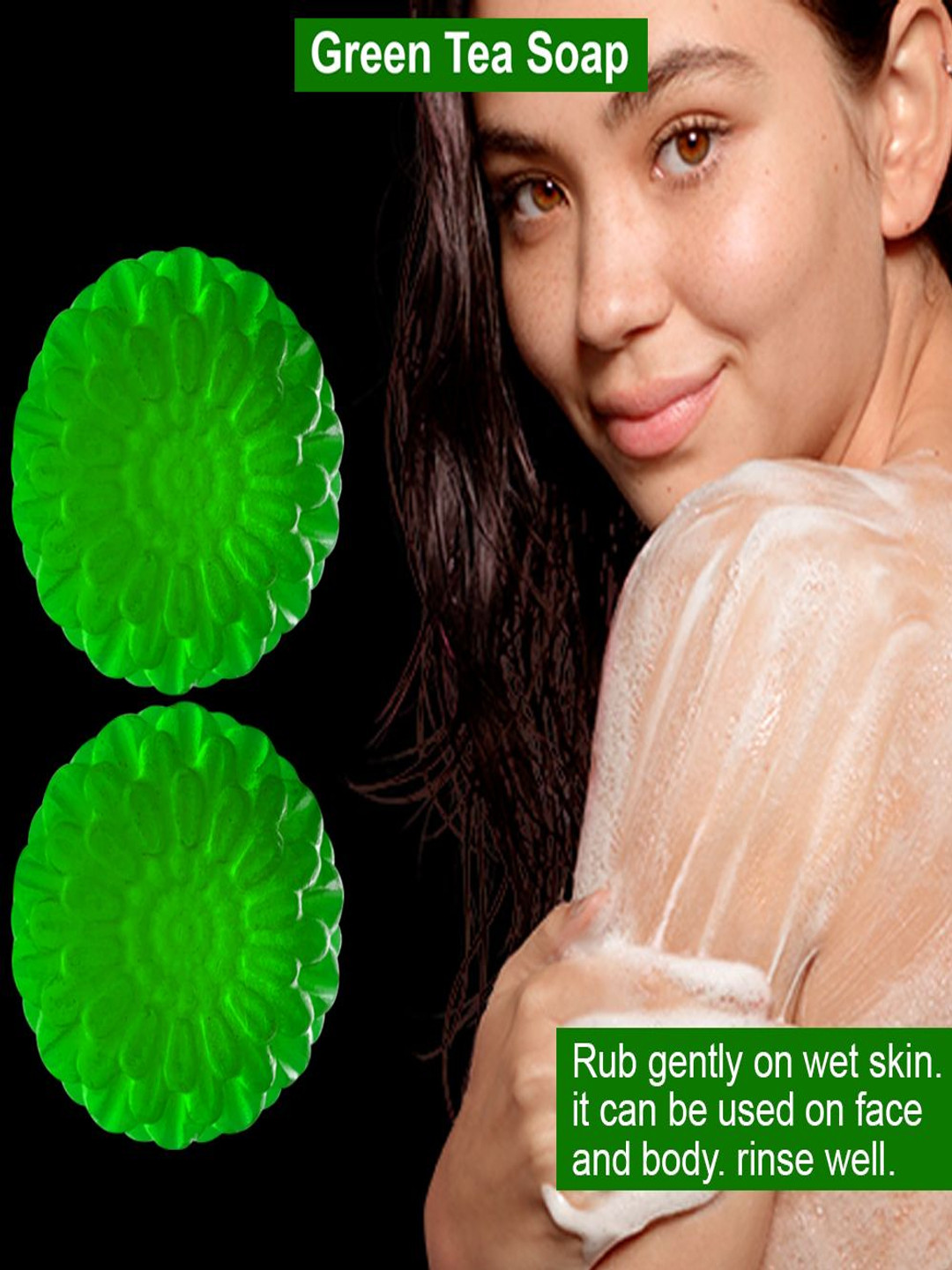 GROOVY Set Of 2 Apple Green Tea Bathing Soap- 100 g Each