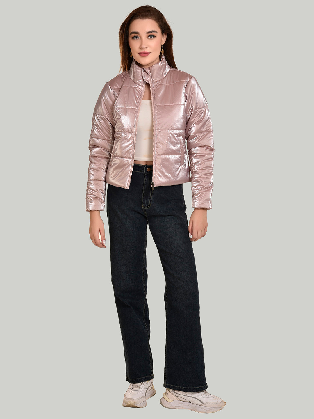 The Roadster Lifestyle Co Mock Collar Padded Jacket