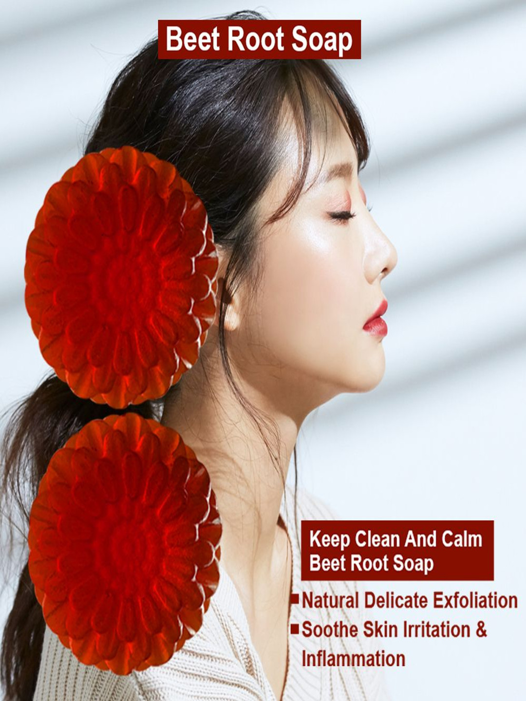 GROOVY Set Of 2 Garlic Glow Beet Root Bath Bar- 100 g Each