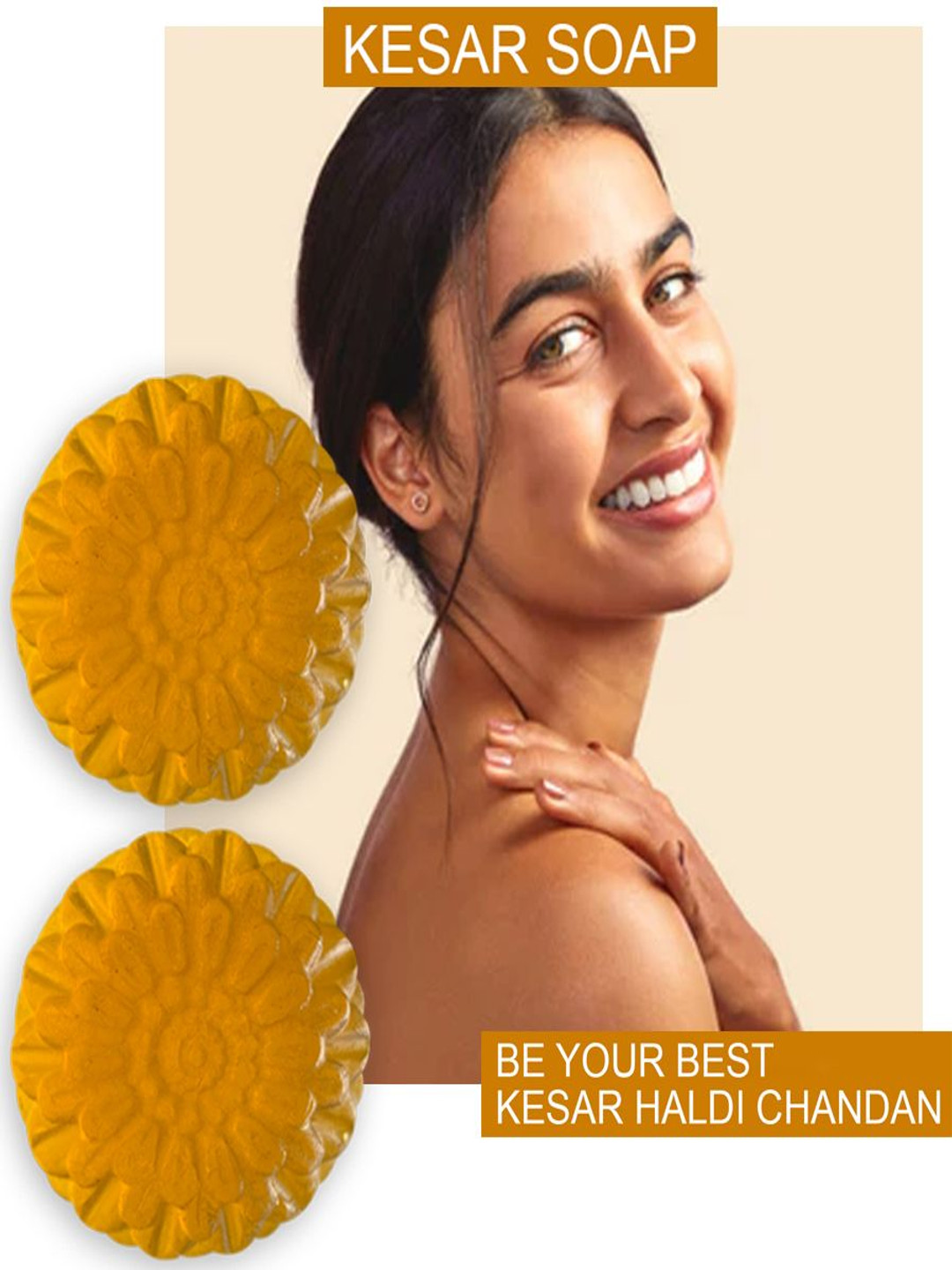 GROOVY Set Of 2 Apricot Adventure Kesar Bathing Bar- 100 g Each