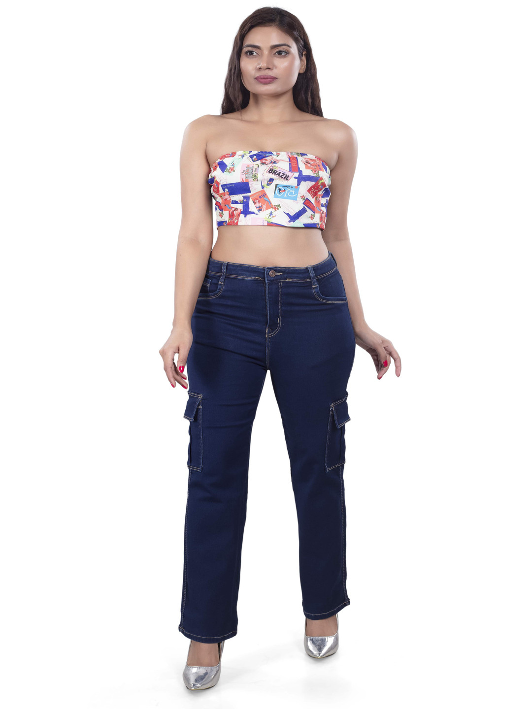 BELLE ALLE DENIM Women Straight Fit High-Rise Stretchable Jeans