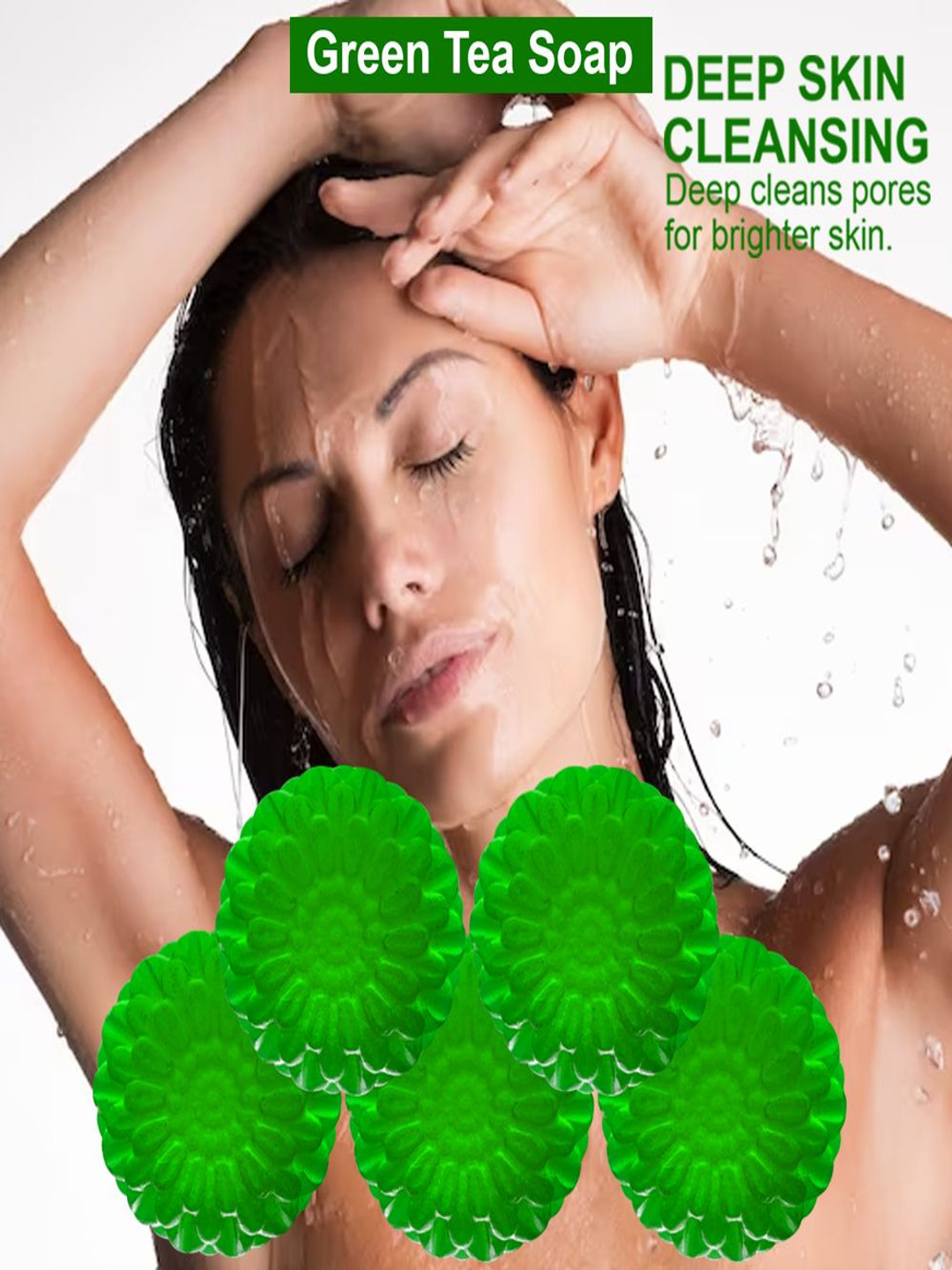 GROOVY Set Of 5 Leek Love Green Tea Bathing Bar - 100 g Each