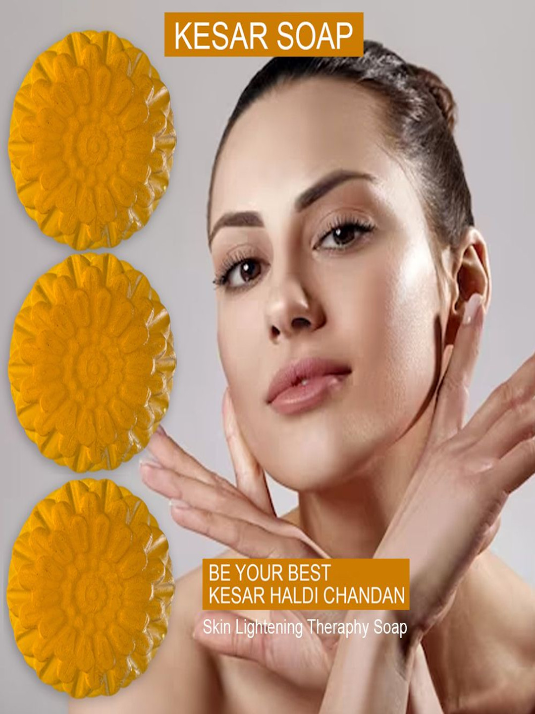 GROOVY Set Of 3 Watermelon Wave Kesar Bathing Bar - 100 g Each